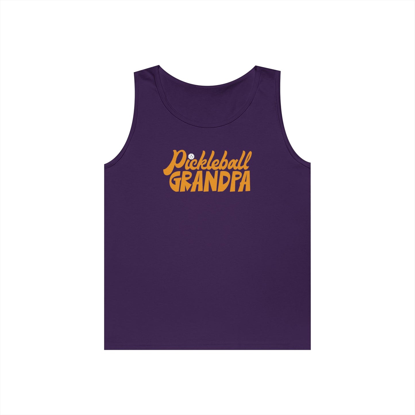 Men's Unique Pickleball Tank Top - Pickleball Grandpa Purple