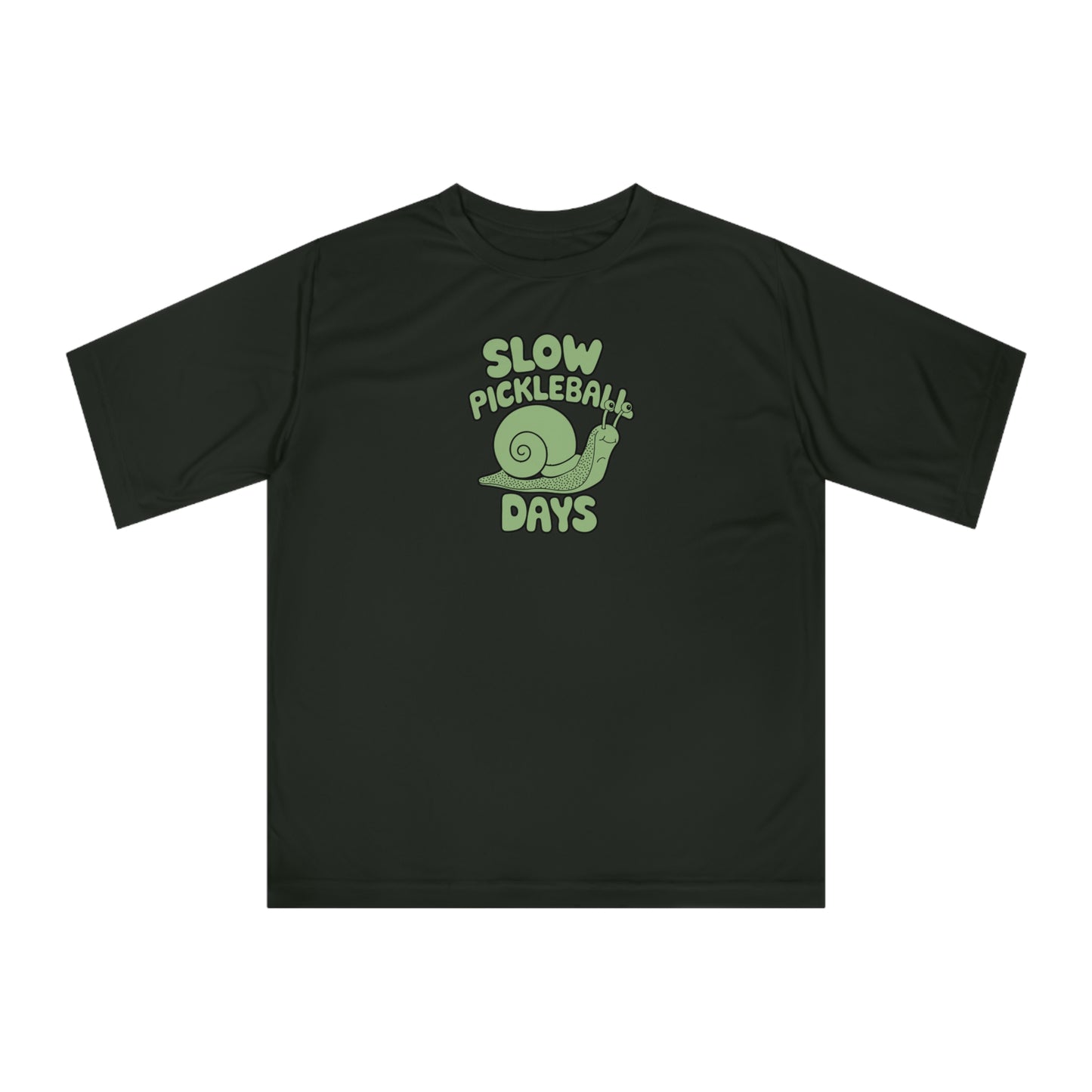 Women's Lightweight Pickleball T-shirt - Slow Pickleball Days Black