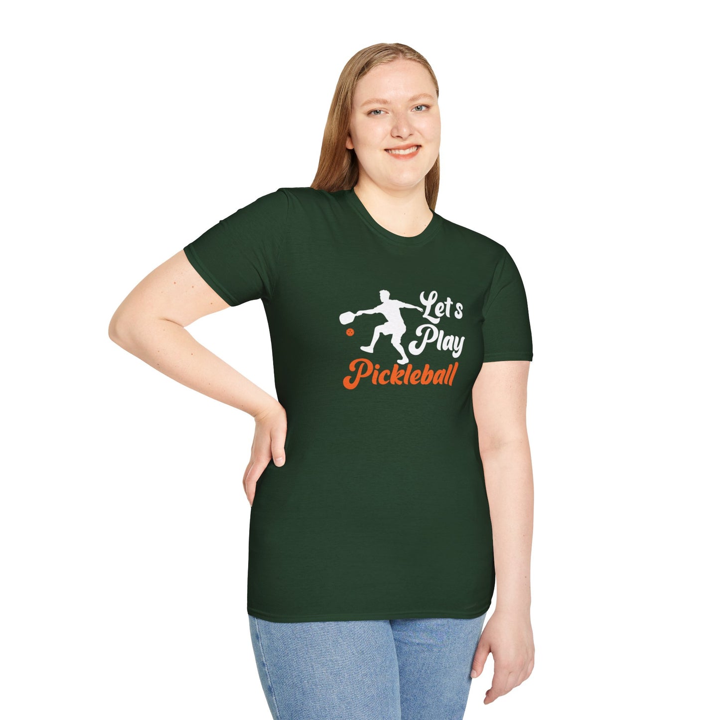 Women's Durable Pickleball T-shirt - Let's Play Pickleball