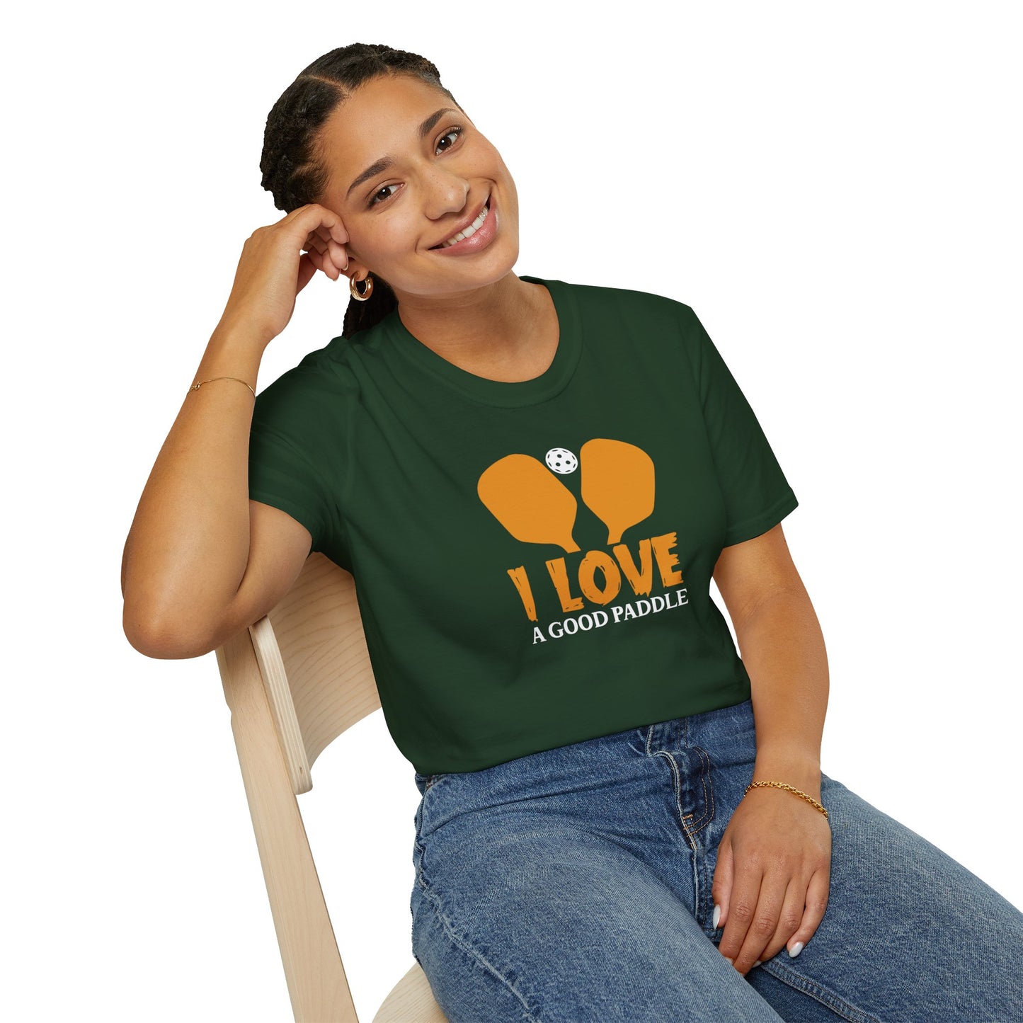 Women's Funny Pickleball T-shirt - I Love a Good Paddle