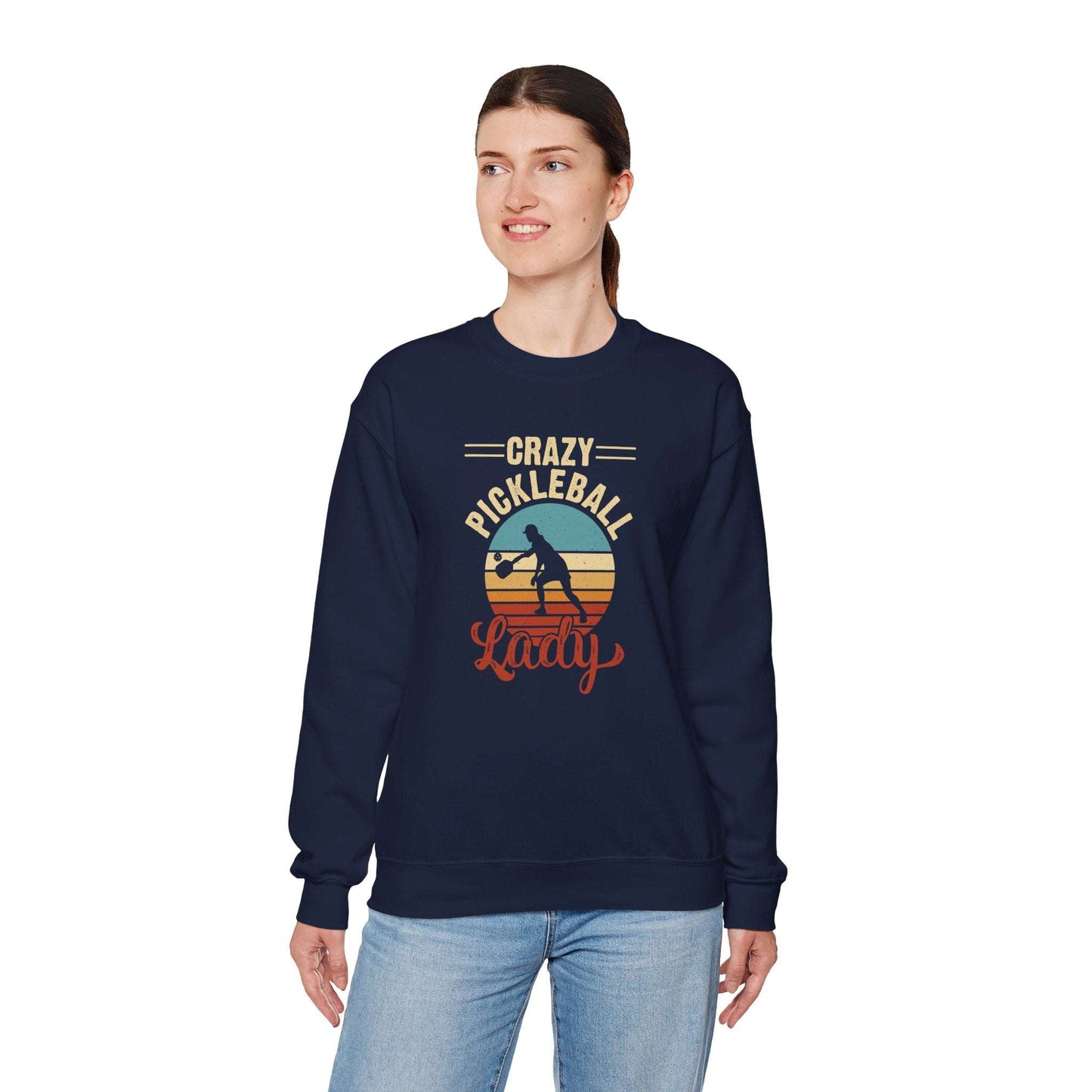 Women's Soft Pickleball Sweatshirt - Crazy Pickleball Lady