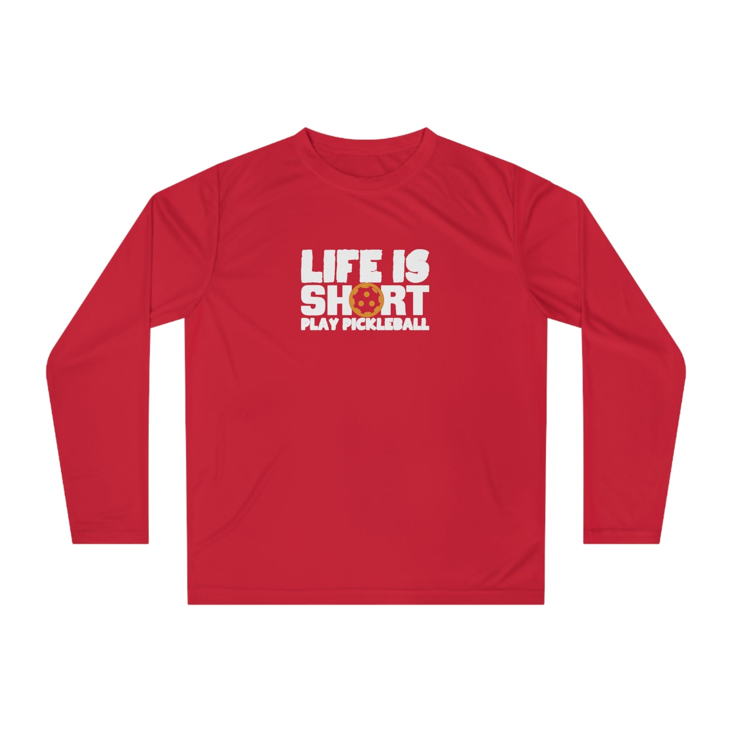 Men's Pickleball Long Sleeves top - Life Is Short Play Pickleball Red