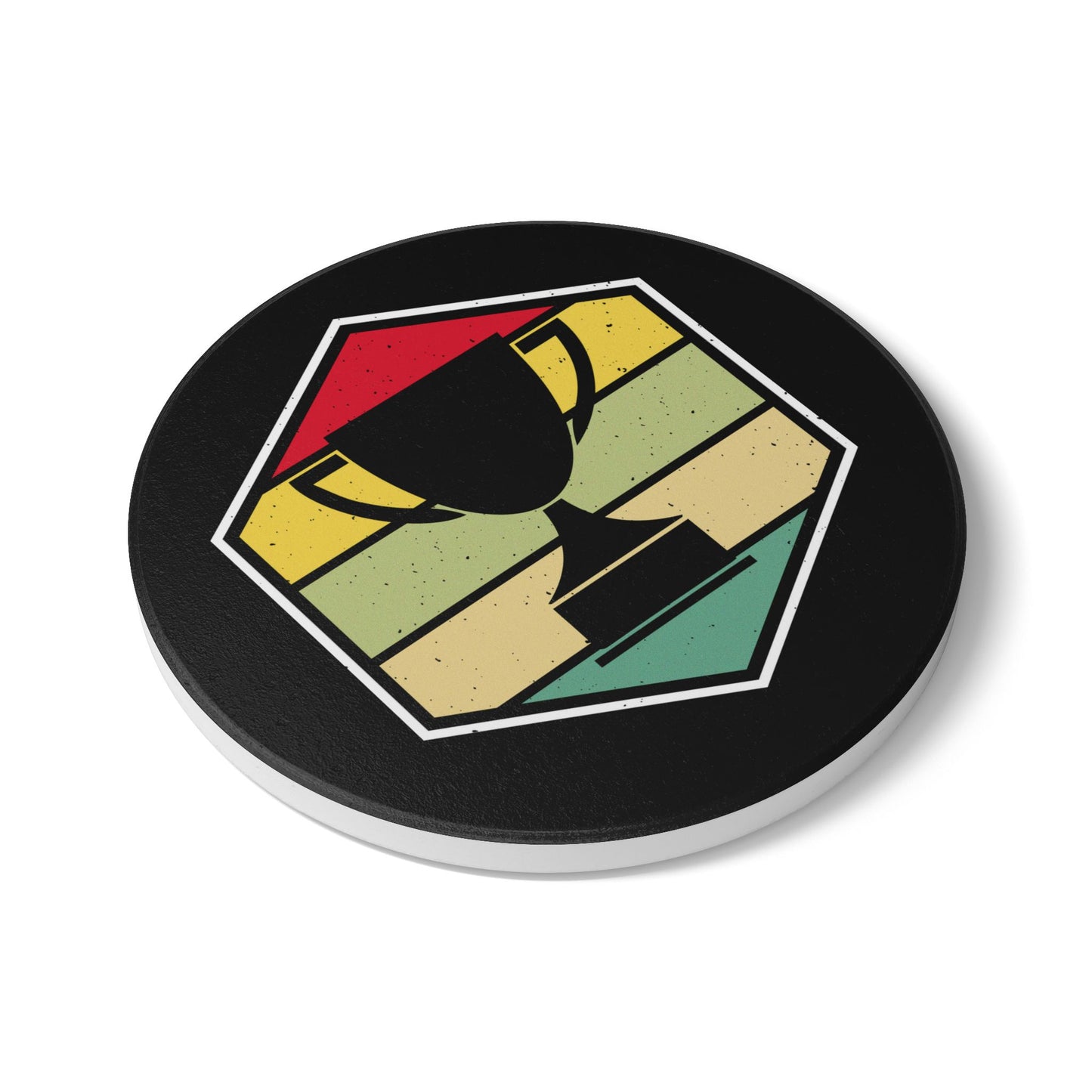 Pickleball Sporty Ceramic Coaster - Pickleball Trophy