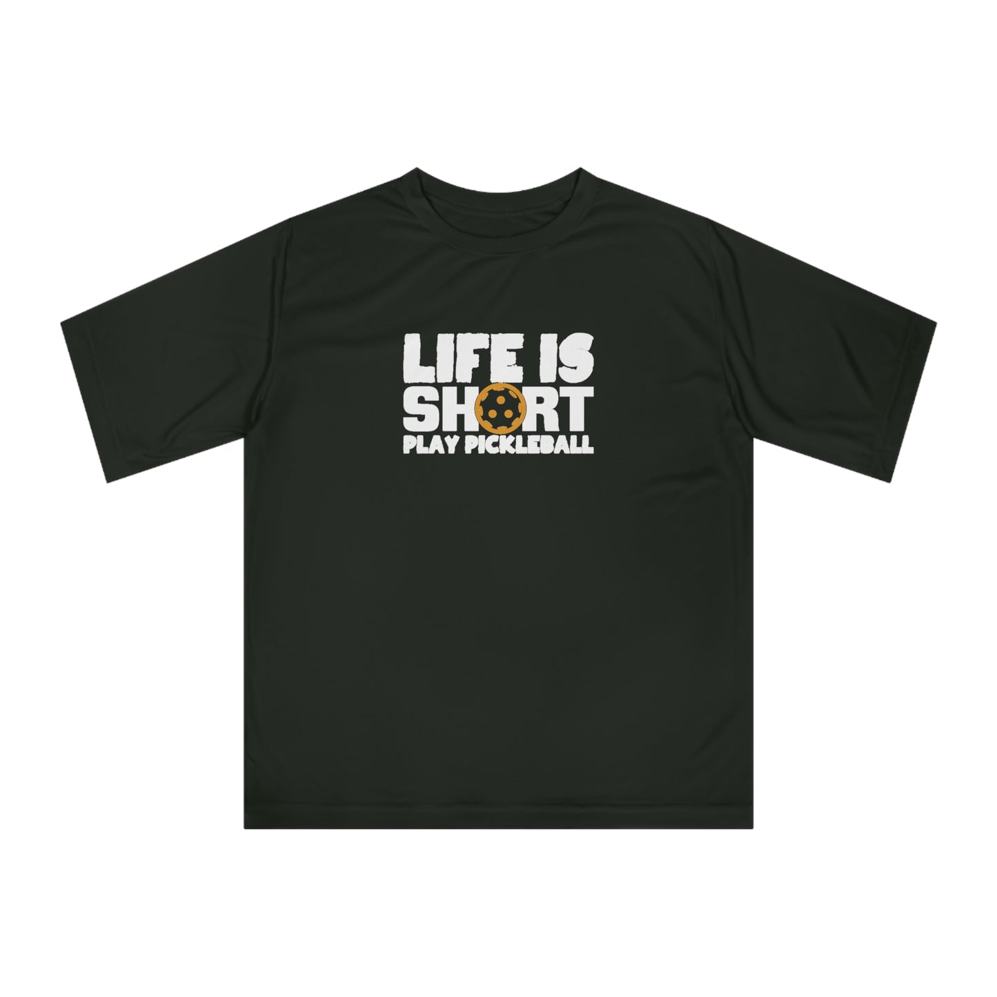 Women's Quirky Pickleball T-shirt - Life Is Short Play Pickleball Black