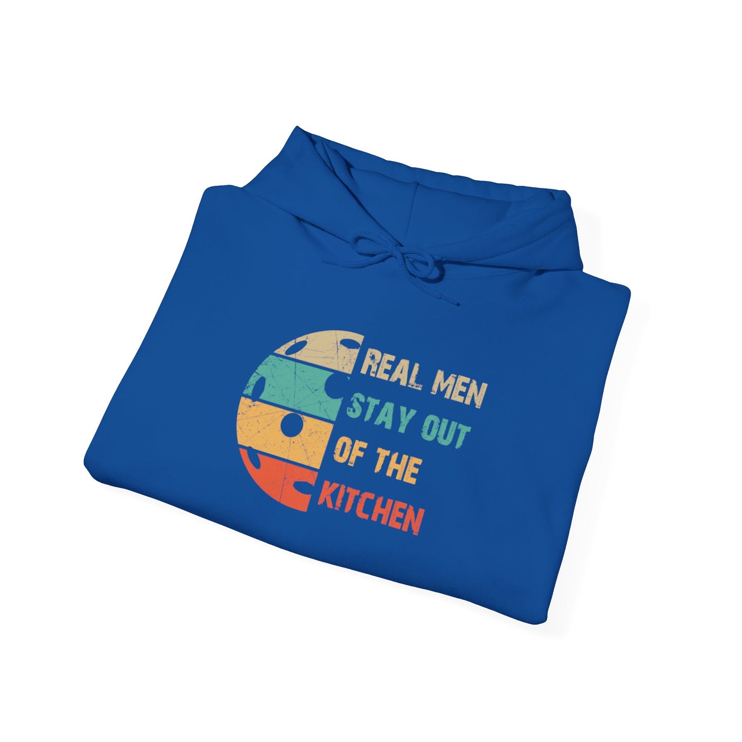 Men's Funny Pickleball Hoodie - Real Men Stay Out of the Kitchen Retro