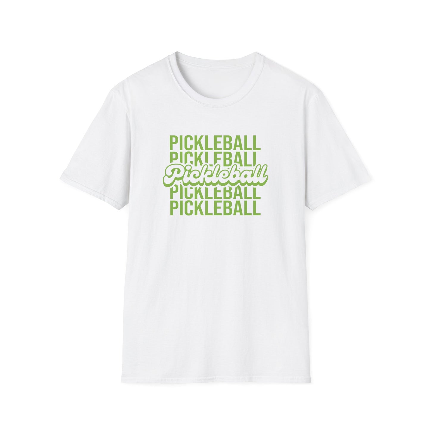 Women's Fun Pickleball T-shirt - Pickleball Repeat White