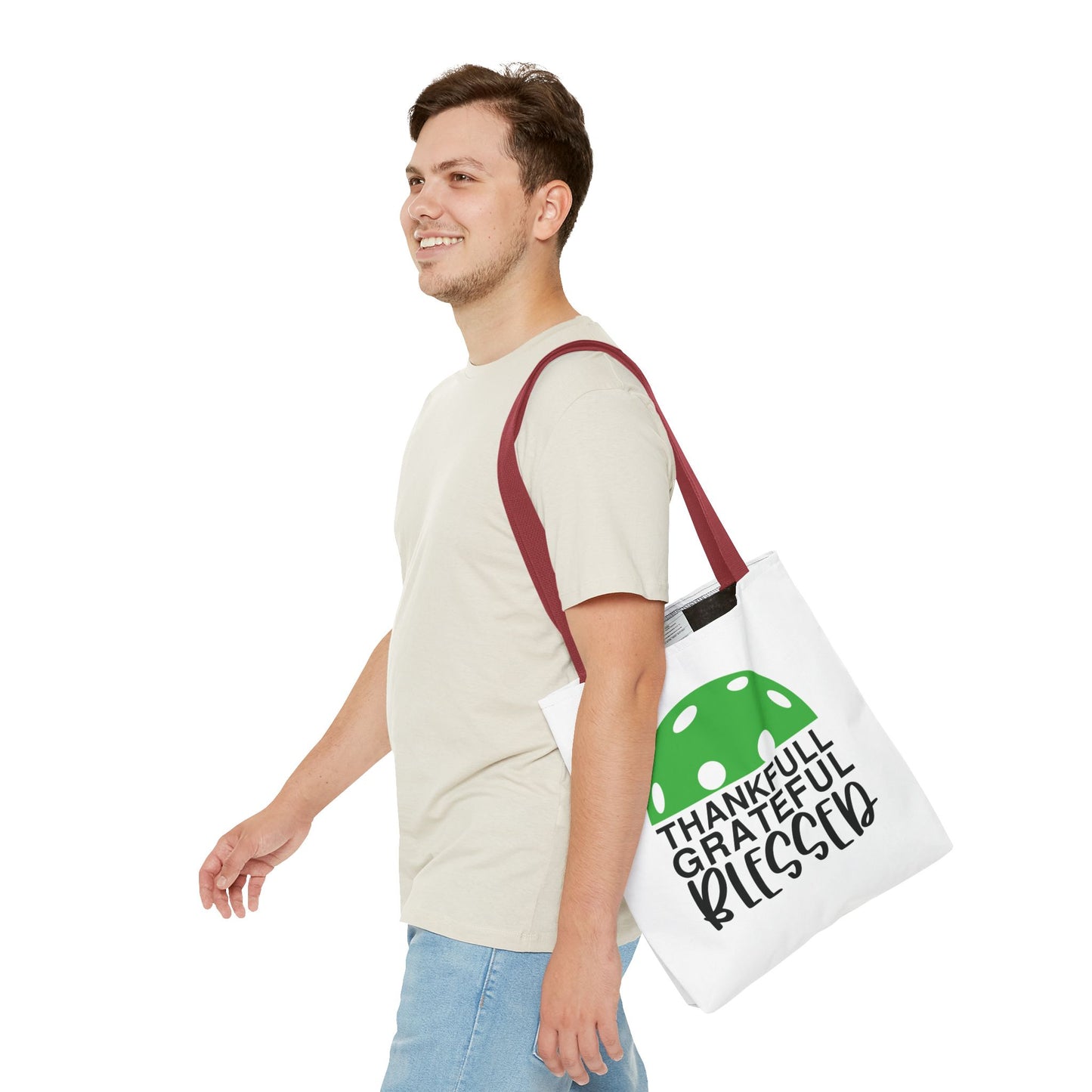 Pickleball Unique Tote Bag - Thankful Grateful Blessed