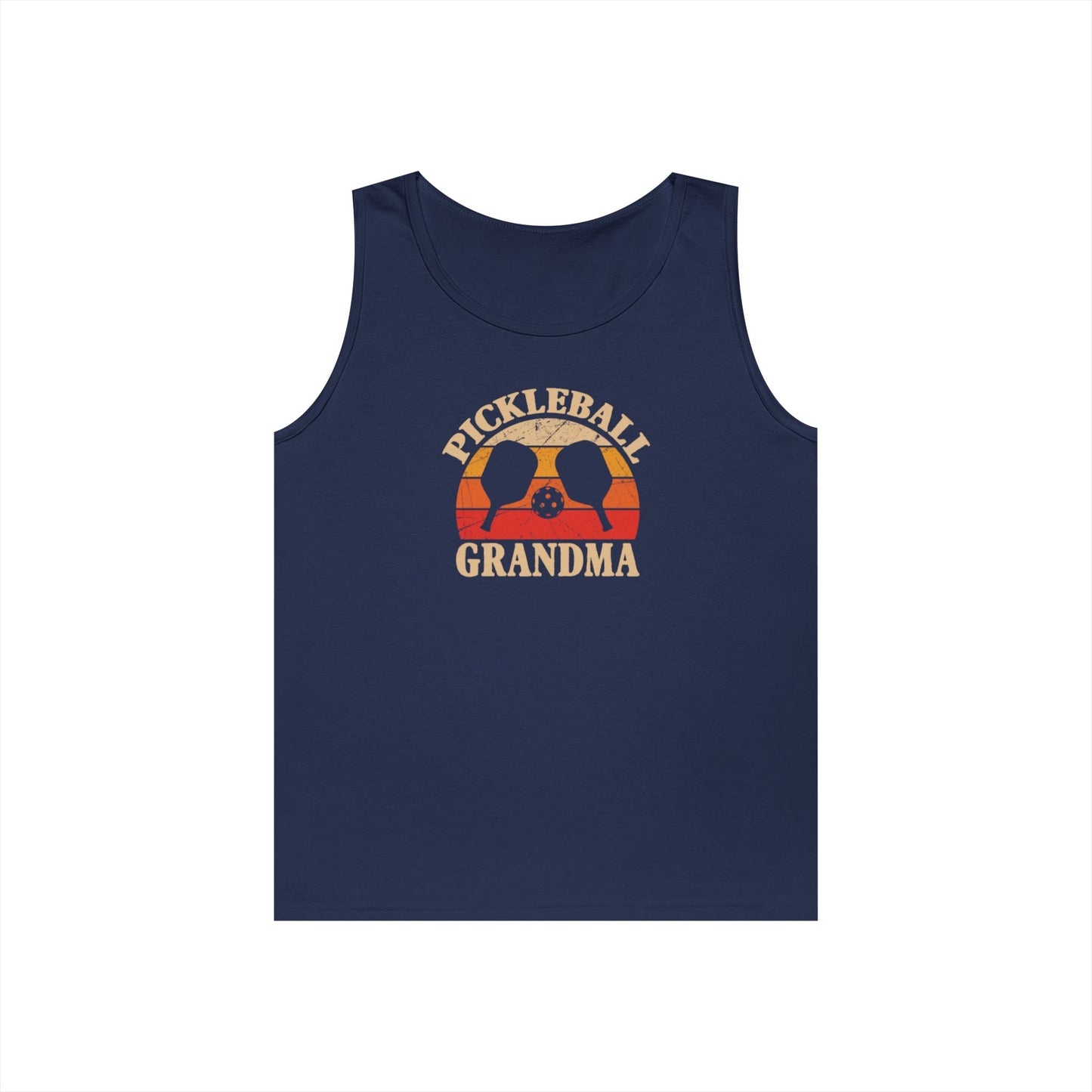 Women's Durable Pickleball Tank Top - Pickleball Grandma Navy