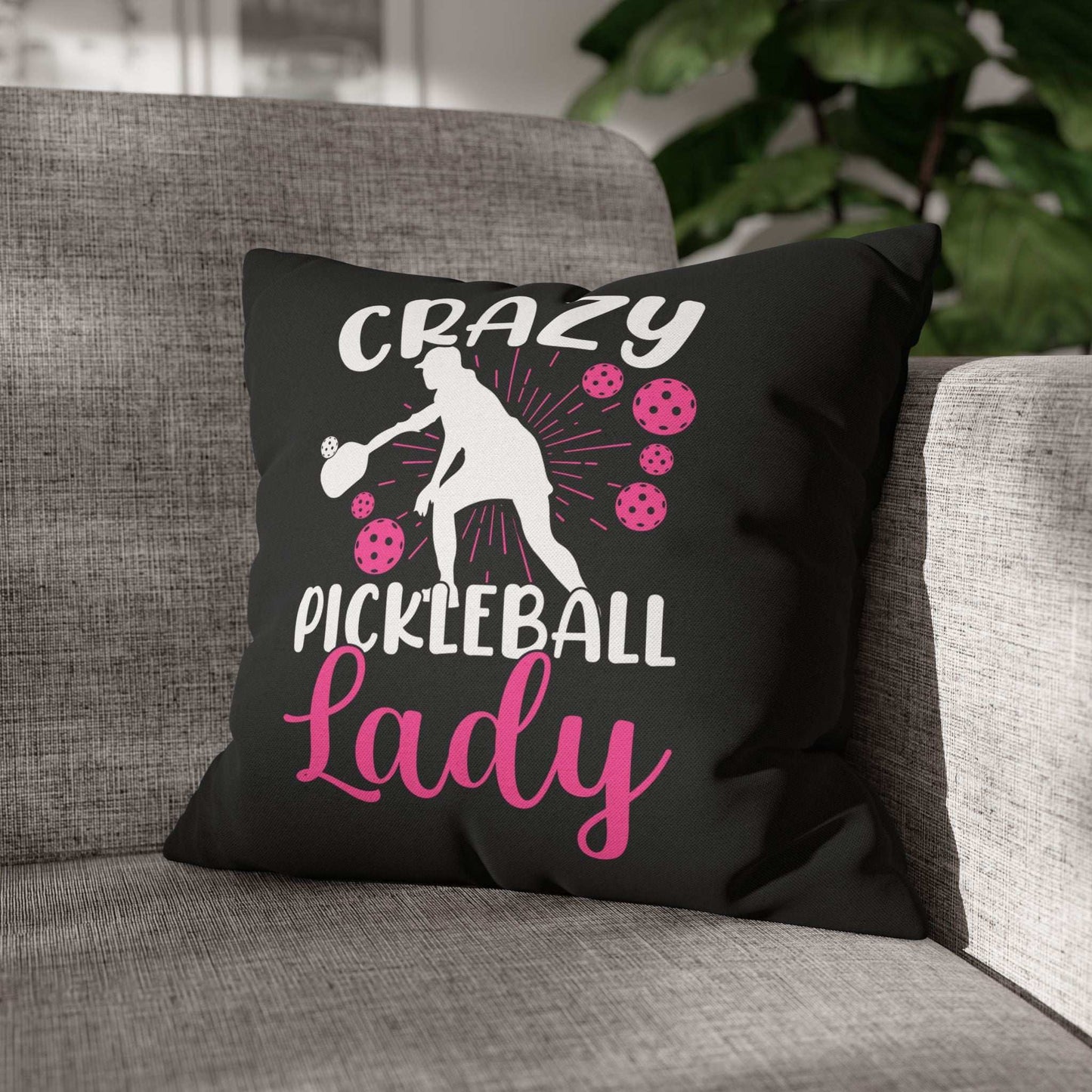 Pickleball Quirky Pillowcase - Crazy Pickleball Lady