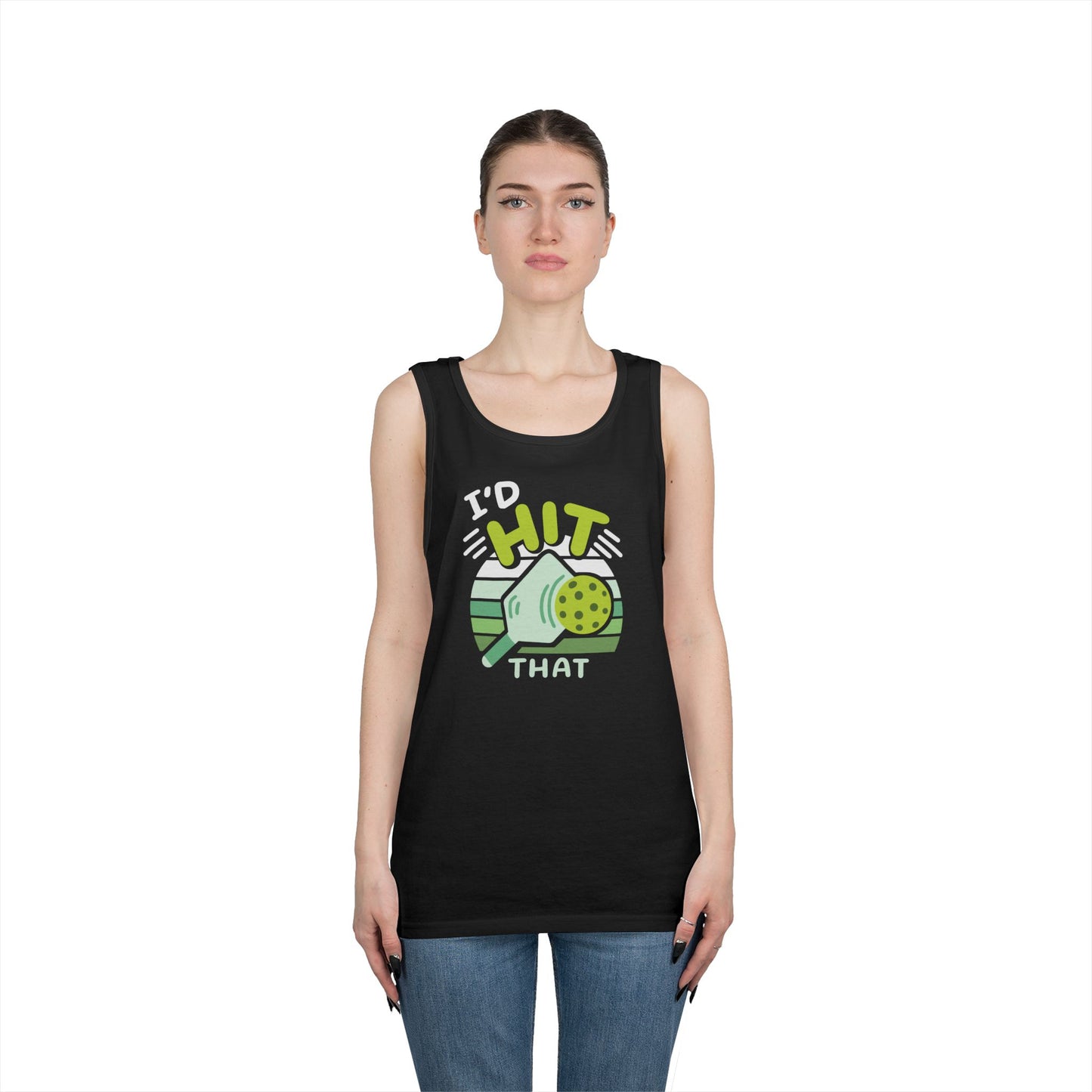 Women's Playful Pickleball Tank Top - I'd Hit That