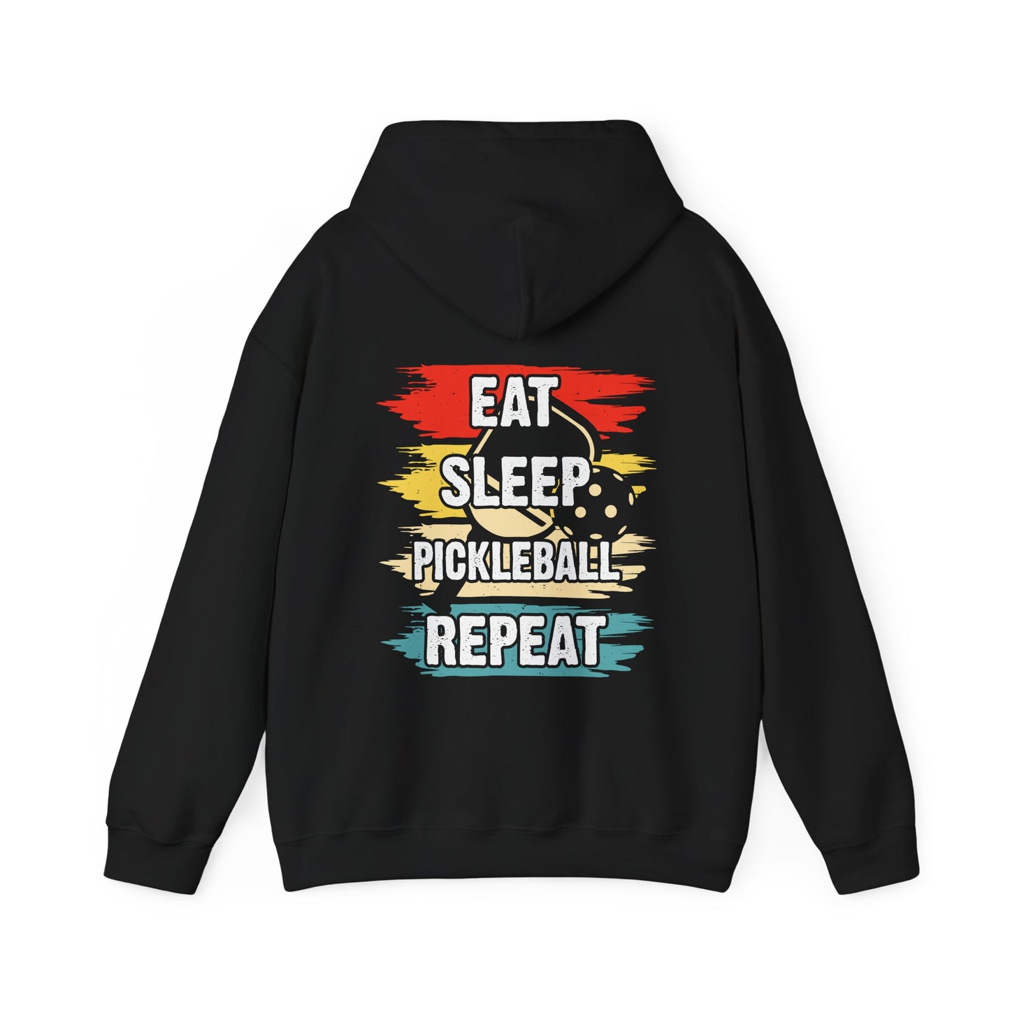 Men's Pickleball Hoodie - Eat Sleep Pickleball Repeat Retro