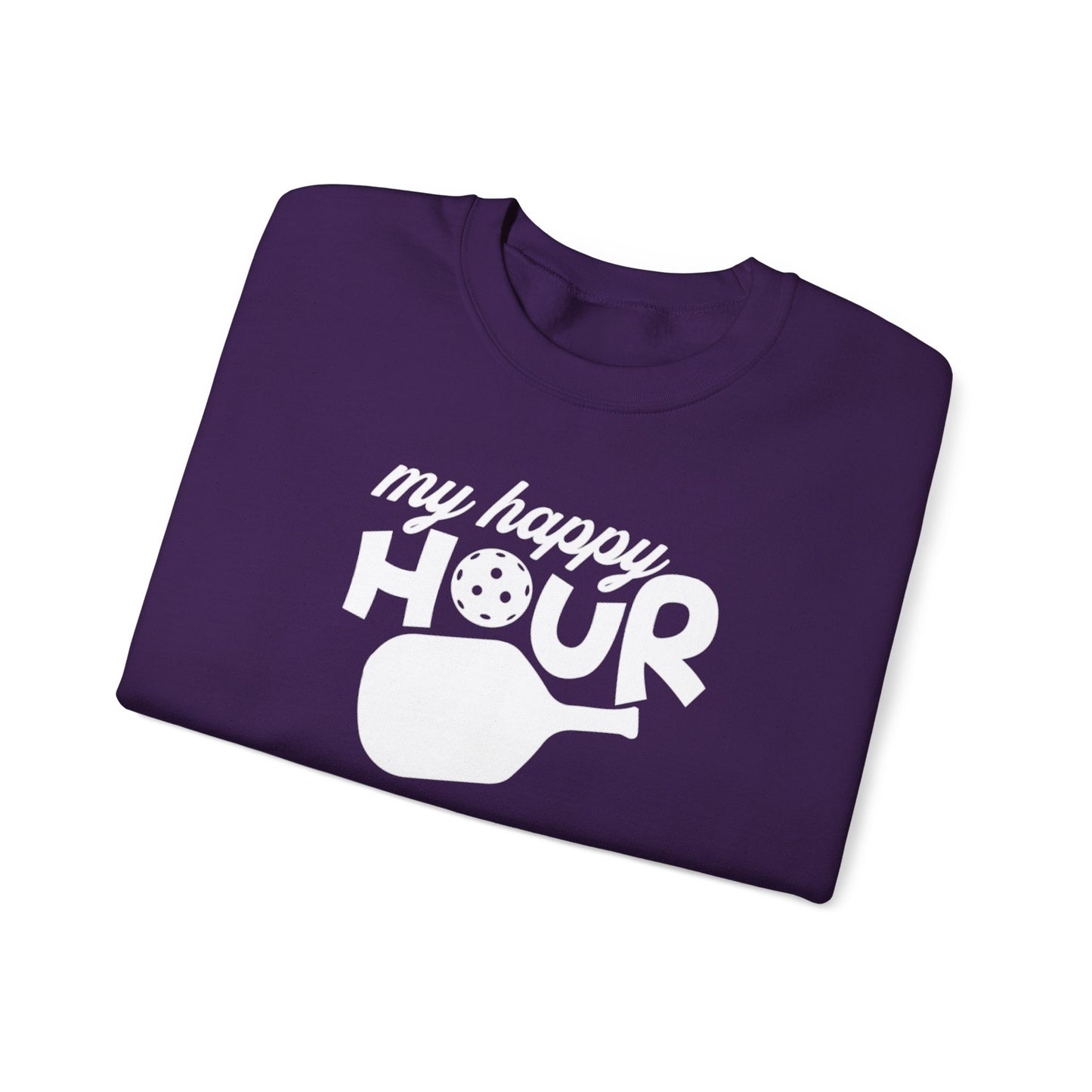 Men's Soft Pickleball Sweatshirt - My Happy Hour