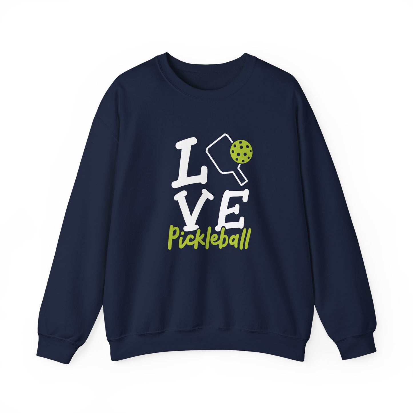 Women's Durable Pickleball Sweatshirt - Love Pickleball Navy
