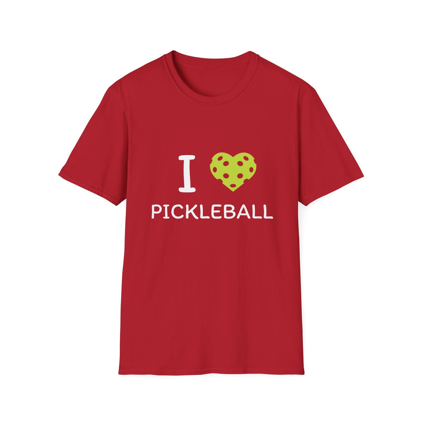 Women's Funny Pickleball T-Shirt - Heart Red