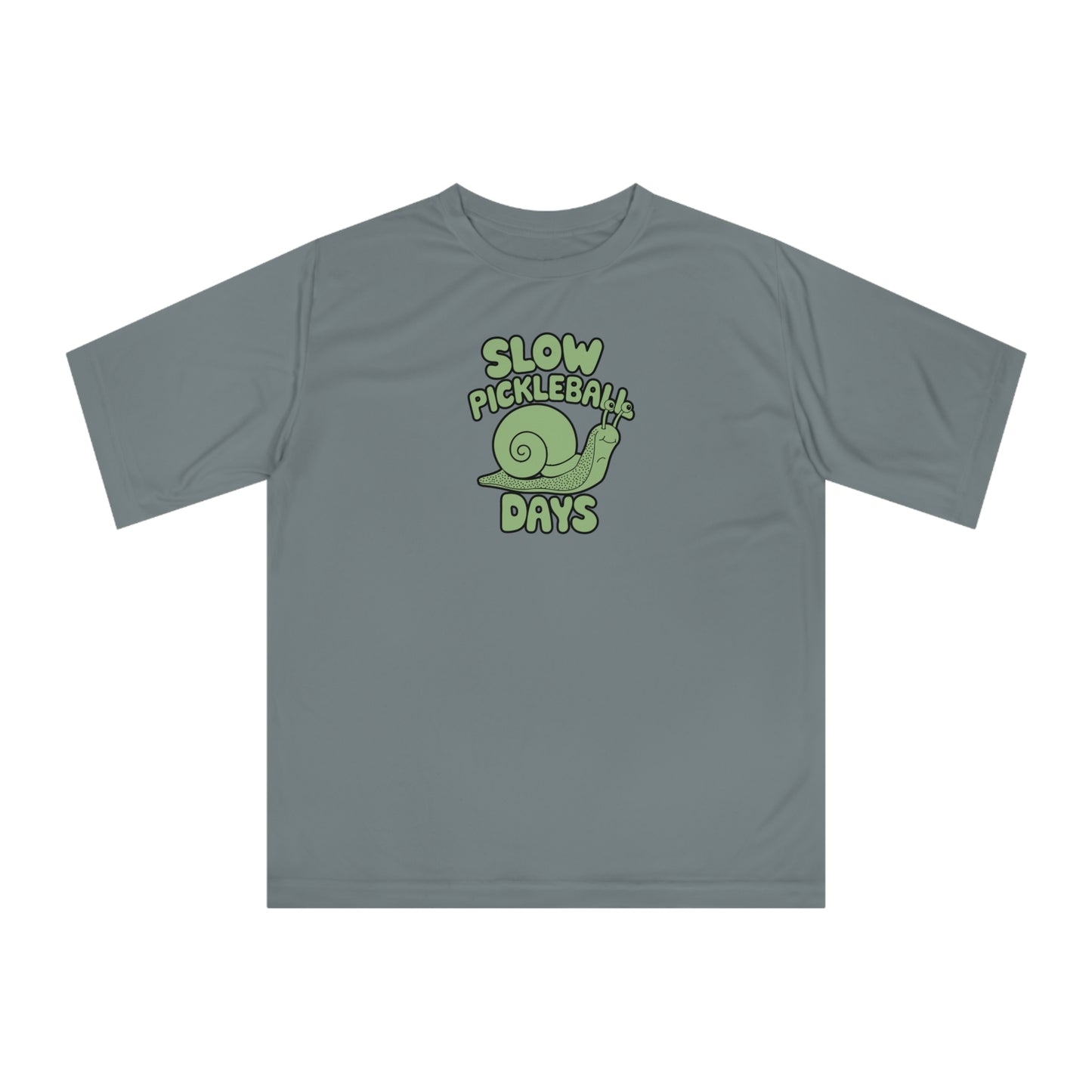 Women's Lightweight Pickleball T-shirt - Slow Pickleball Days Gray