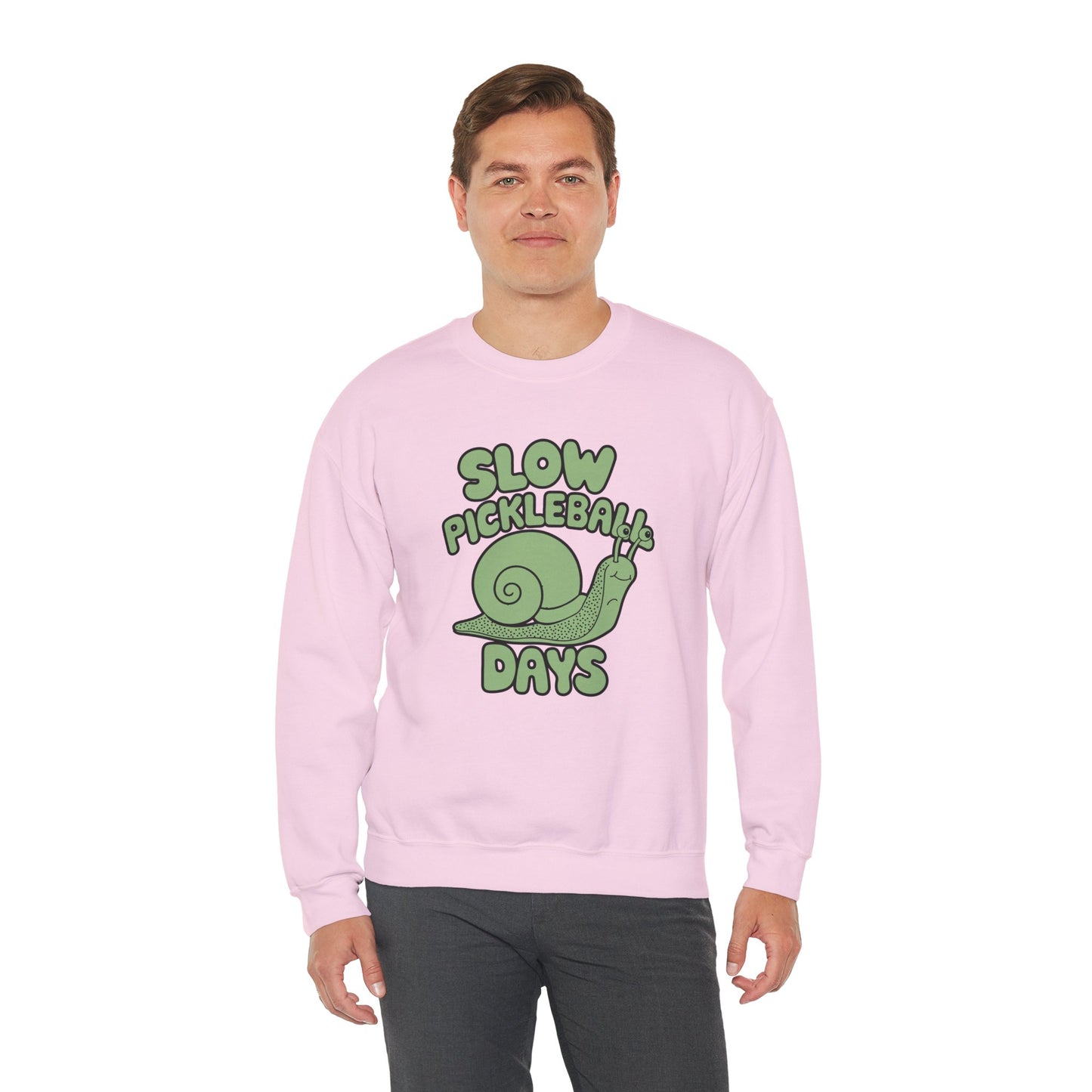 Men's Funny Pickleball Sweatshirt - Slow Pickleball Days