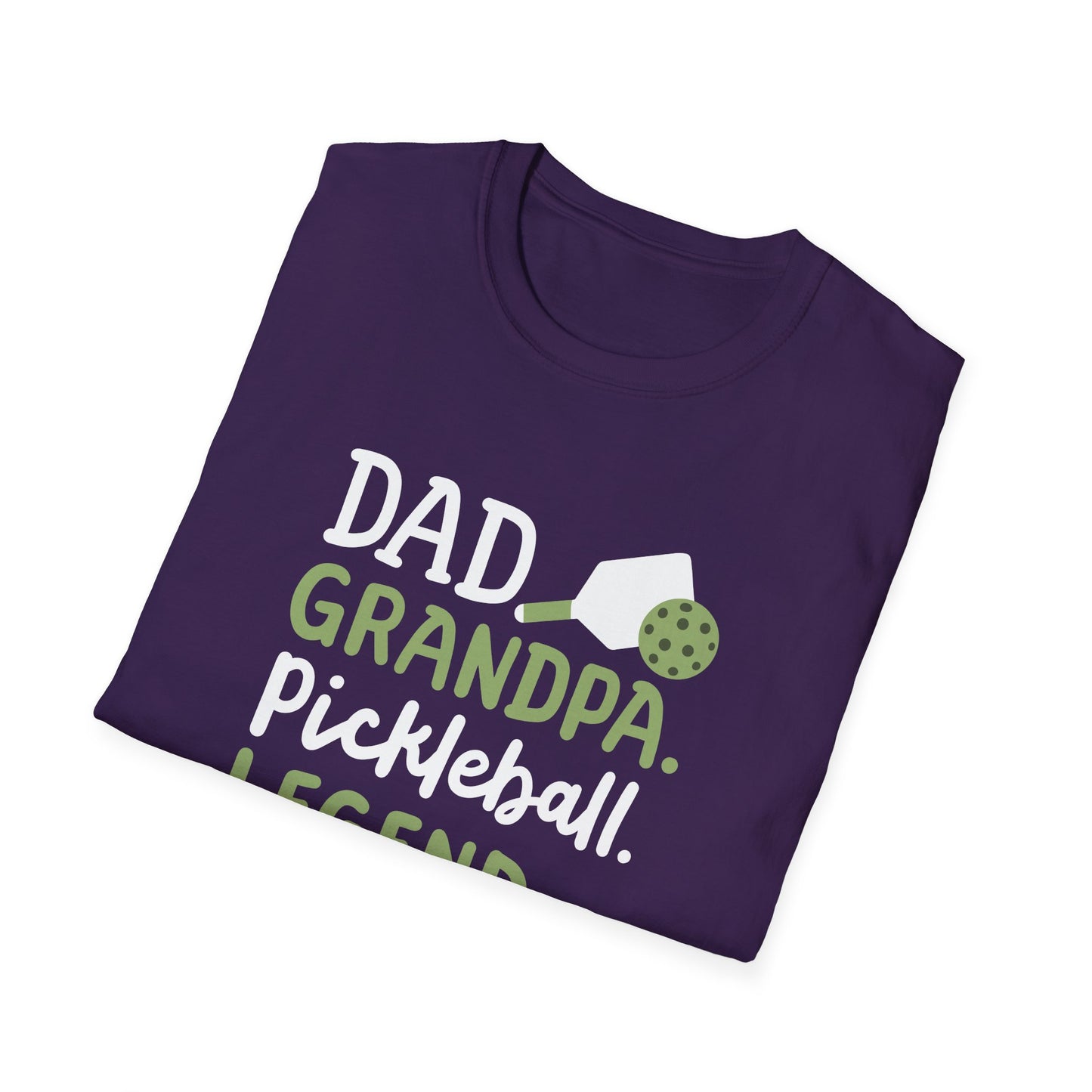 Men's Durable Pickleball T-shirt - Dad Grandpa Pickleball Legend