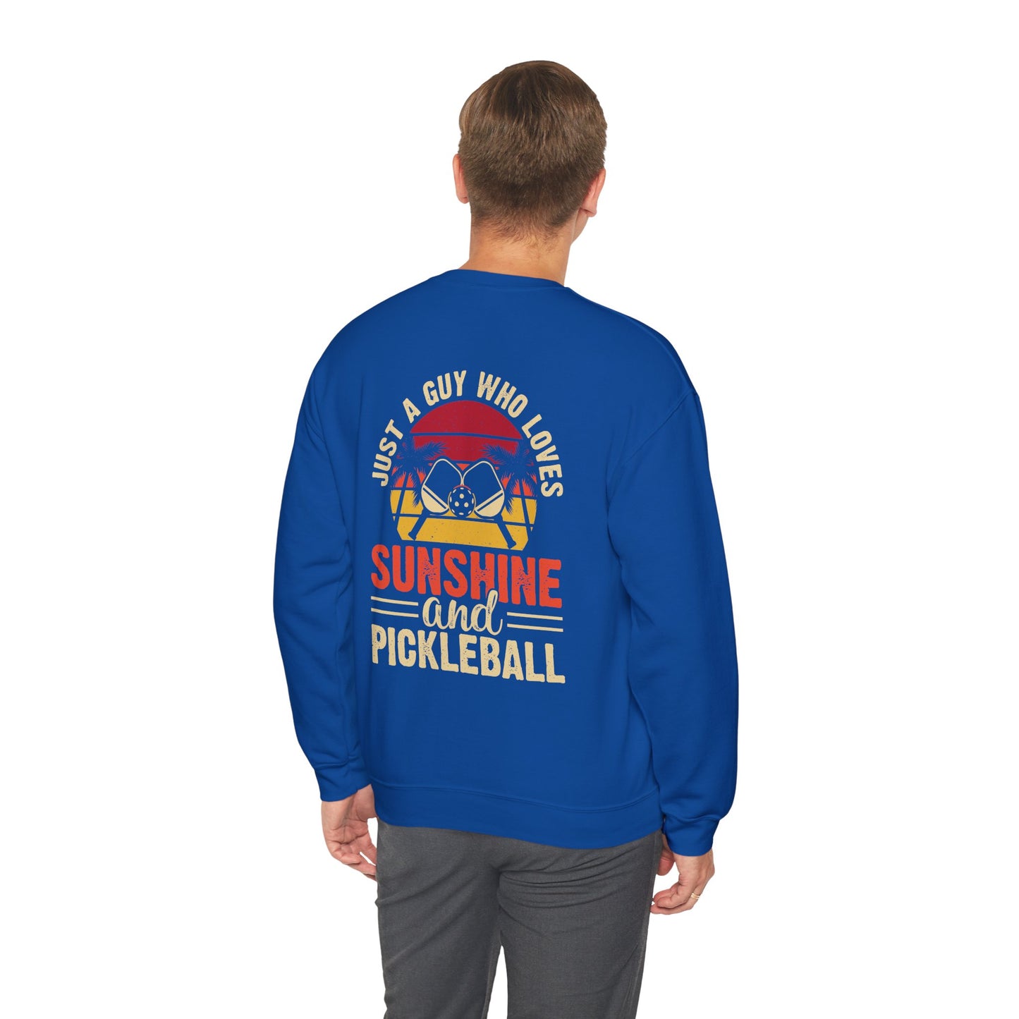 Men's Cool Pickleball Sweatshirt - Just a Guy Who Loves Pickleball