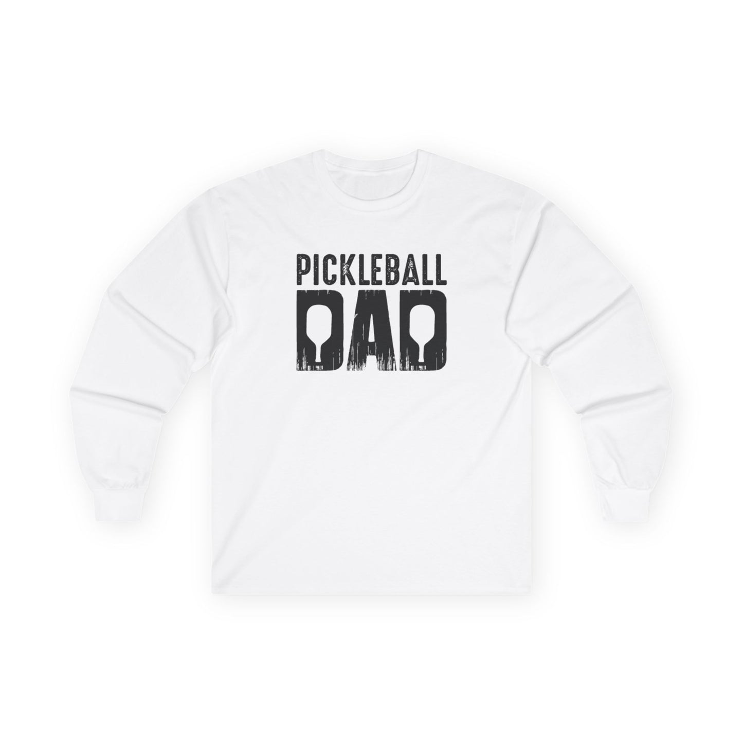 Men's Unique Pickleball Long Sleeves top - Pickleball Dad White