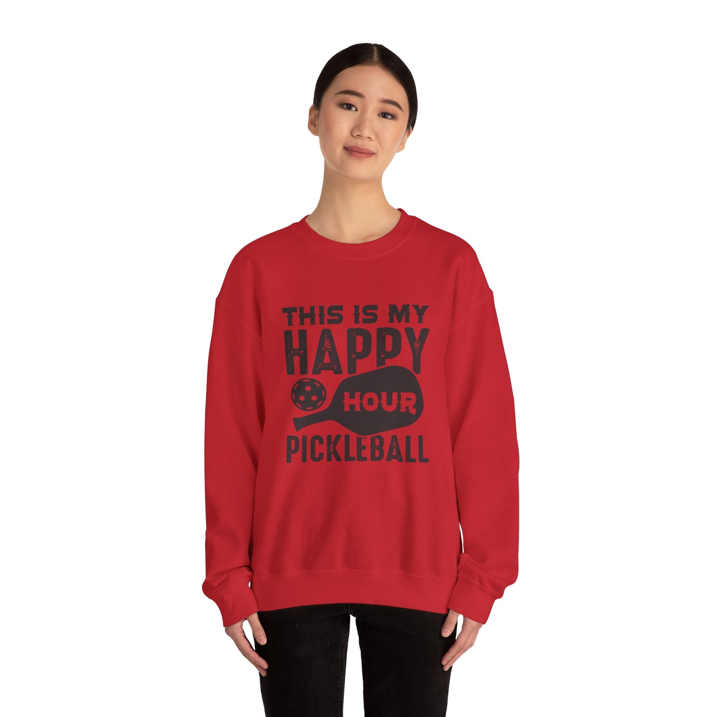 Women's Pickleball Sweatshirt - This is My Happy Hour Pickleball