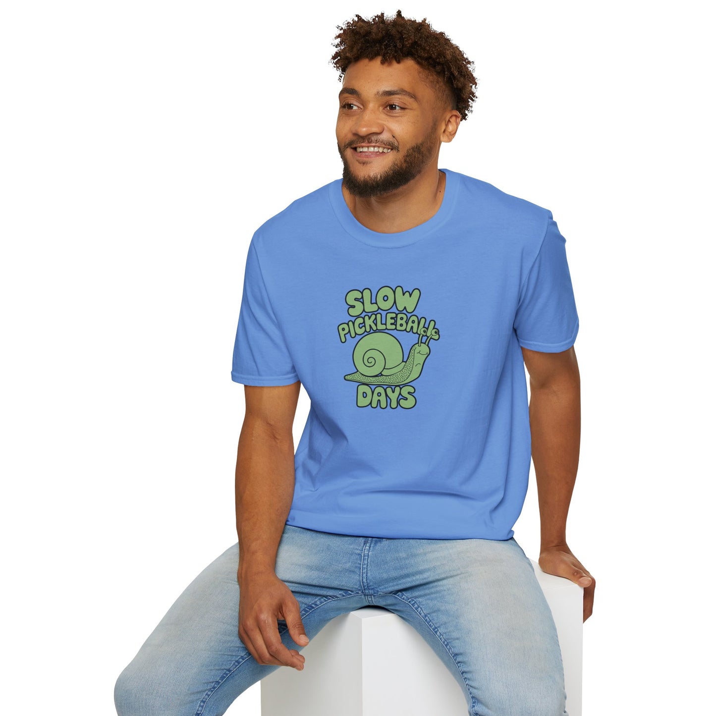 Men's Soft Pickleball T-shirt - Slow Pickleball Days