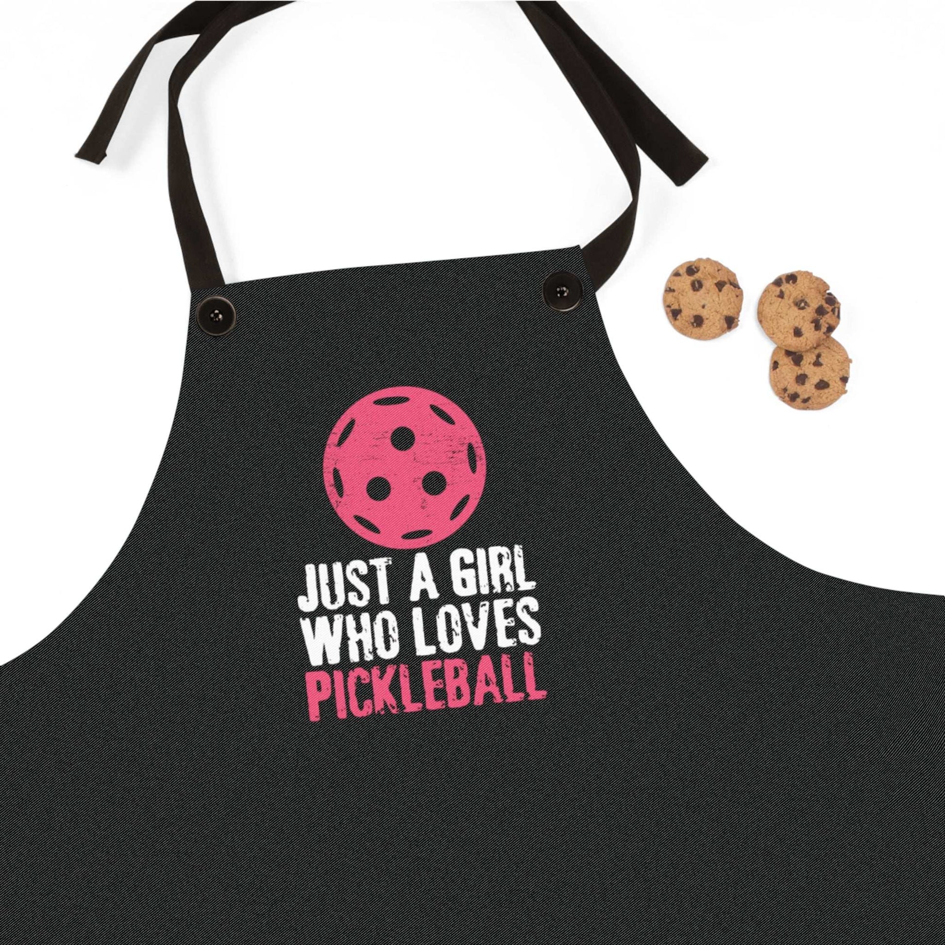 Pickleball Cheerful Apron - Just a Girl Who Loves Pickleball