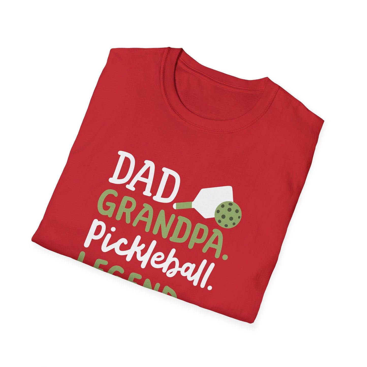 Men's Durable Pickleball T-shirt - Dad Grandpa Pickleball Legend