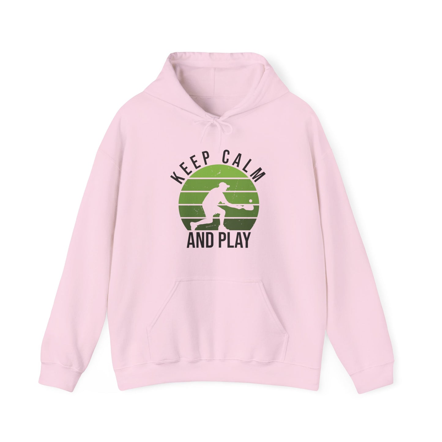 Women's Durable Pickleball Hoodie - Keep Calm and Play Pink