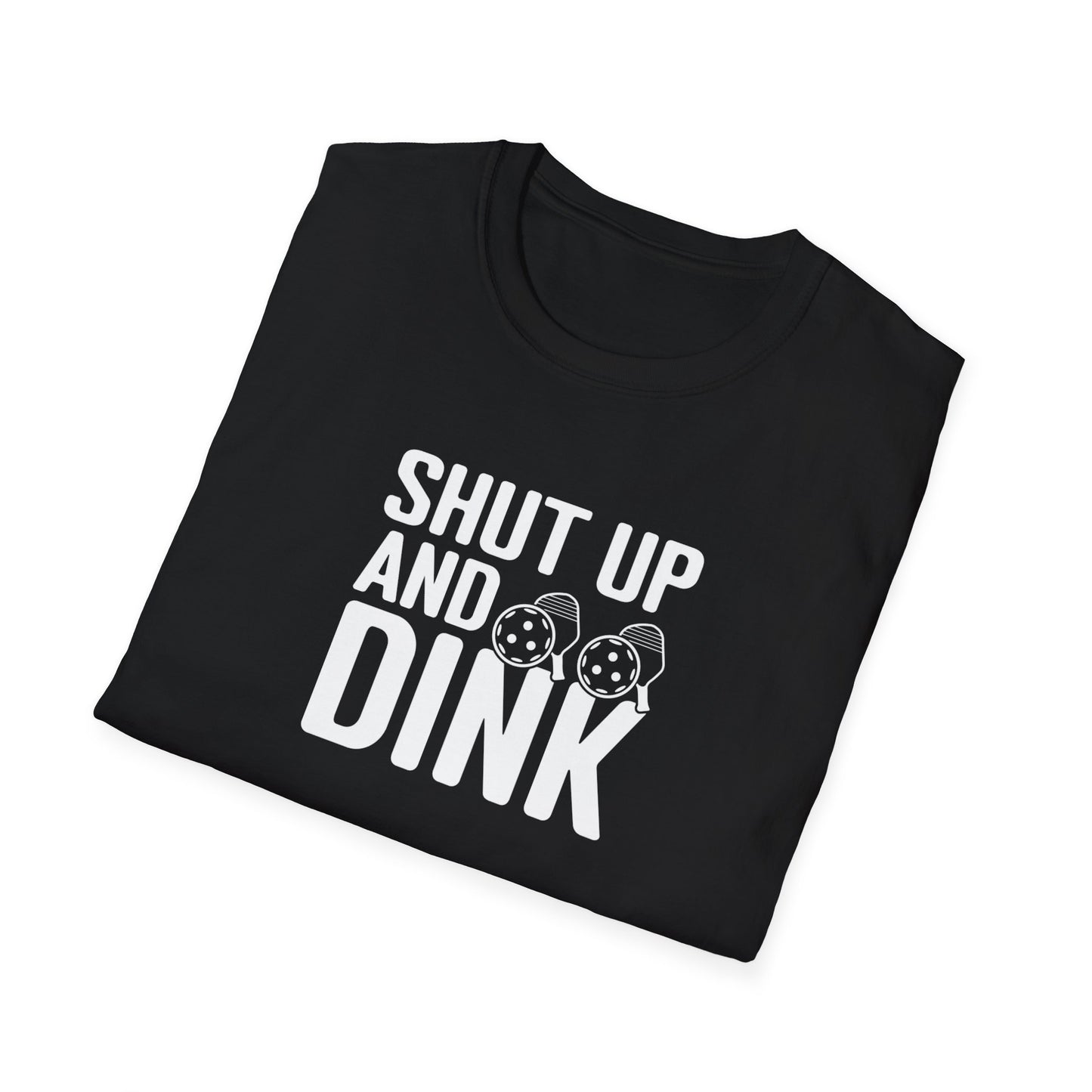 Men's Funny Pickleball T-shirt - Shut Up and Dink