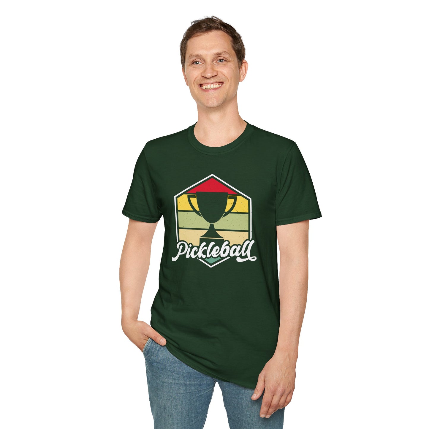 Men's Eye-Catching Pickleball T-shirt - Pickleball Retro