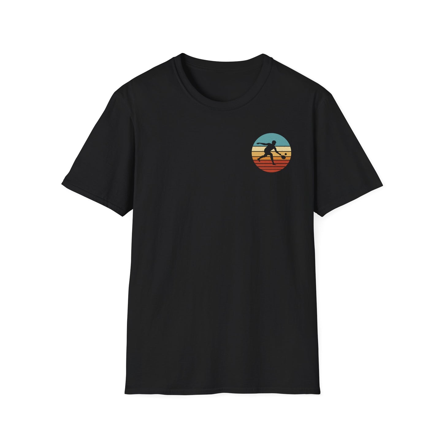 Men's Pickleball T-shirt - World's Okayest Pickleball Player Retro Black