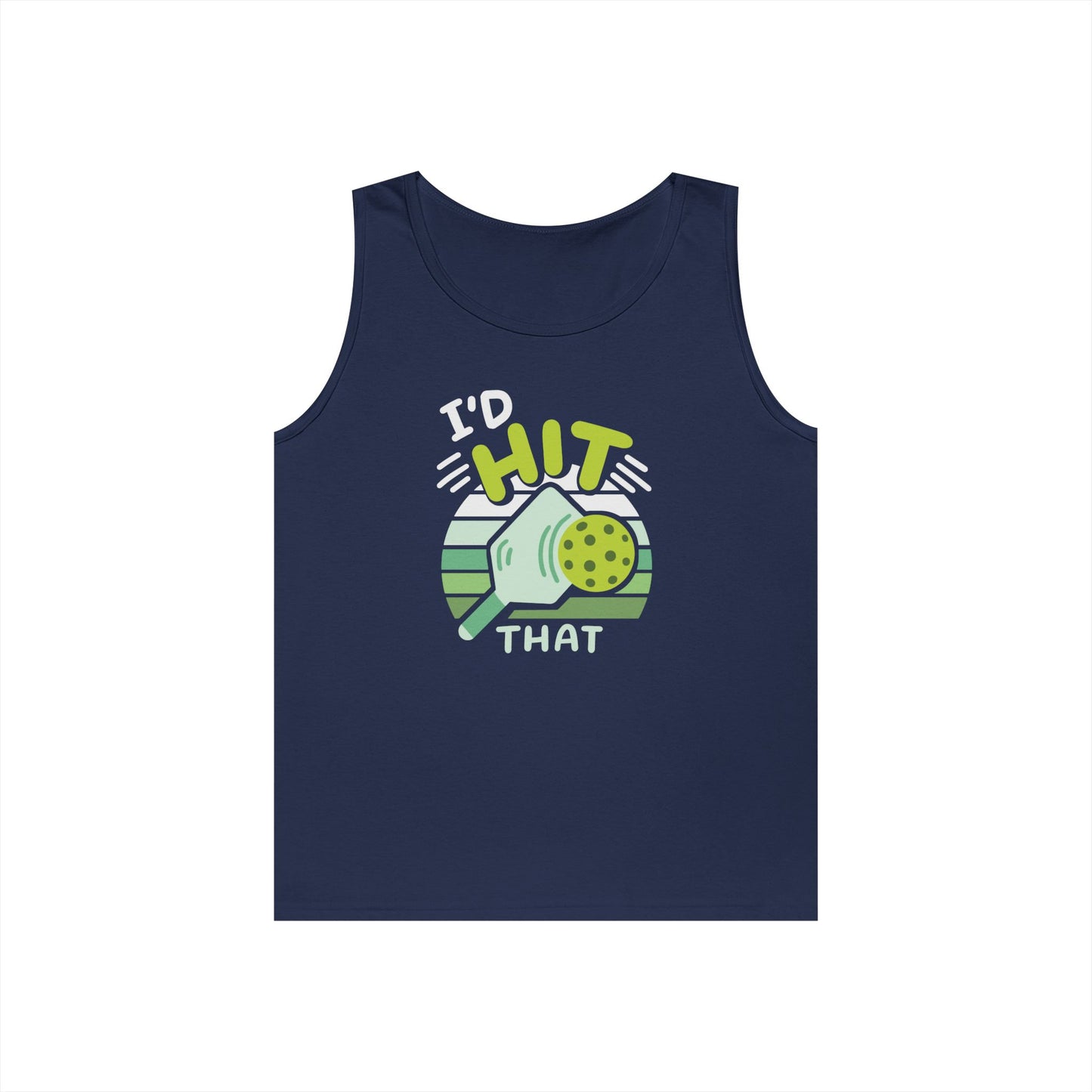 Women's Playful Pickleball Tank Top - I'd Hit That Navy