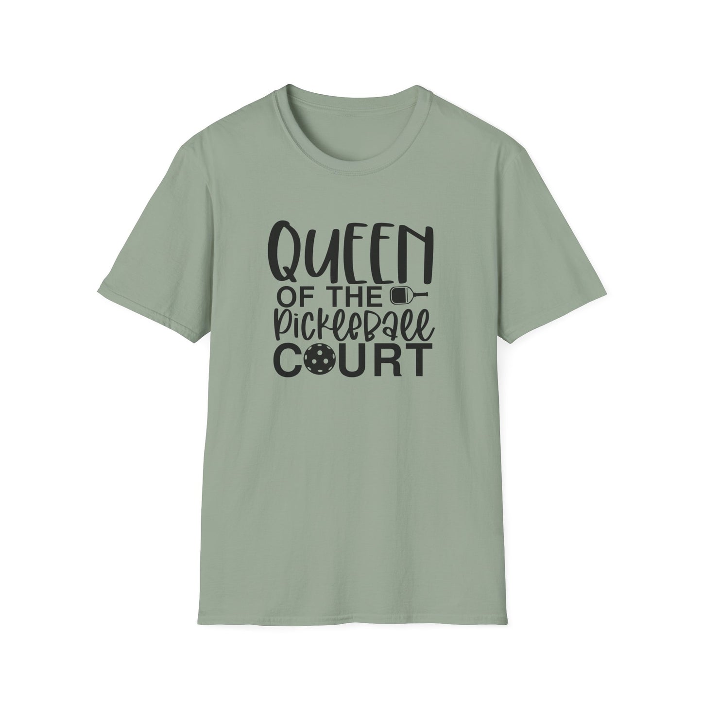 Women's Lightweight Pickleball T-shirt - Queen of the Pickleball Court Green