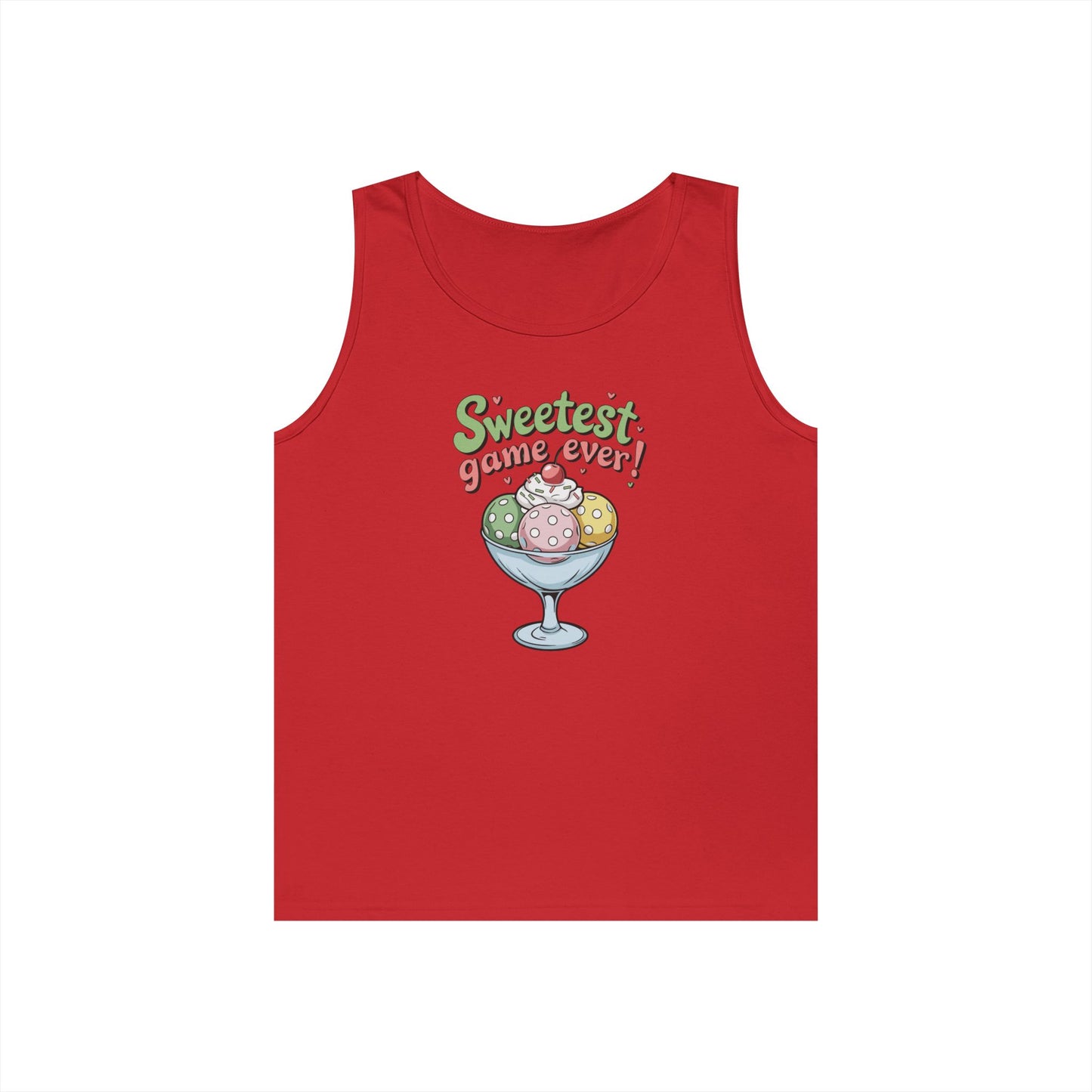 Women's Cute Pickleball Tank Top - Sweetest Game Ever Red