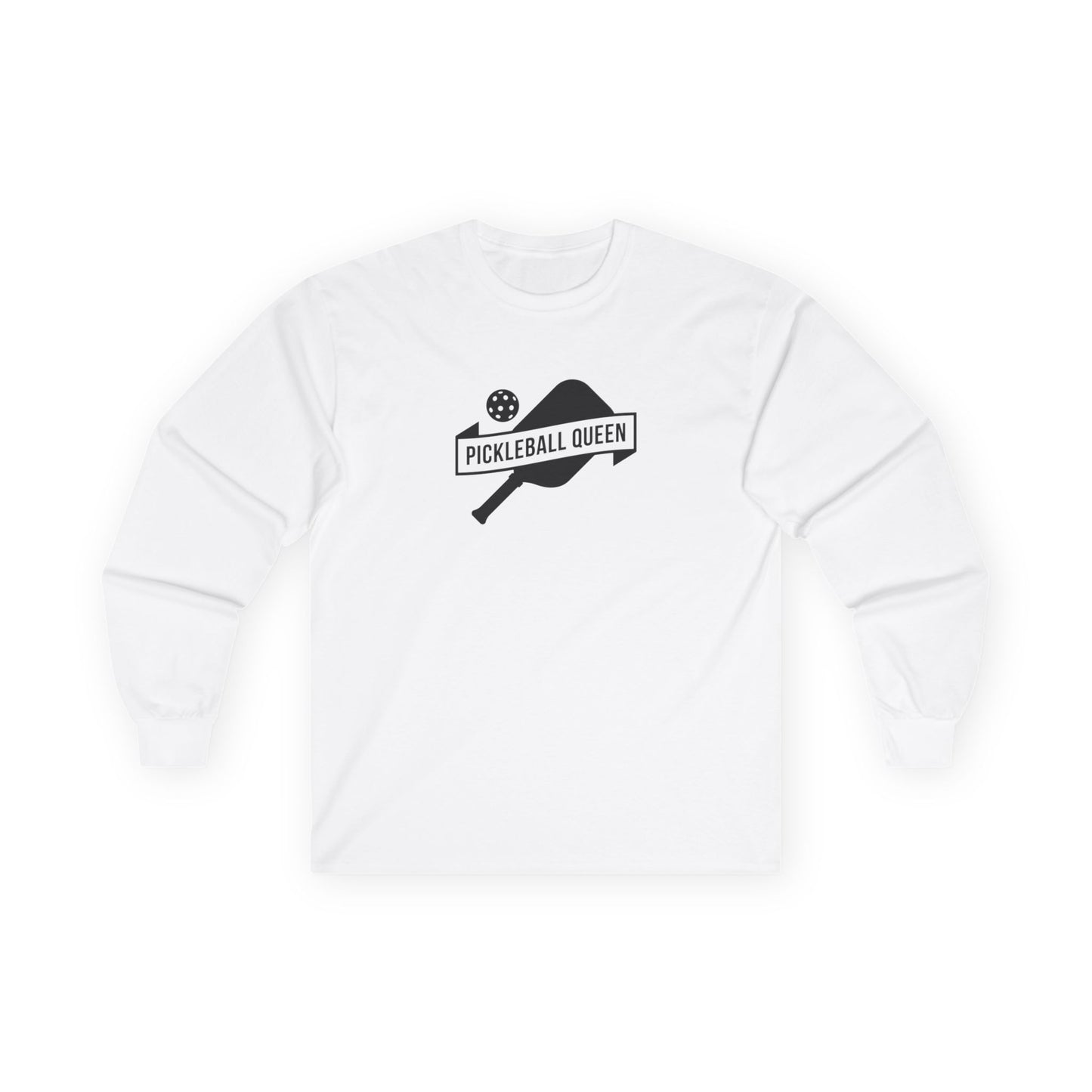 Women's Durable Pickleball Long Sleeves top - Pickleball Queen White