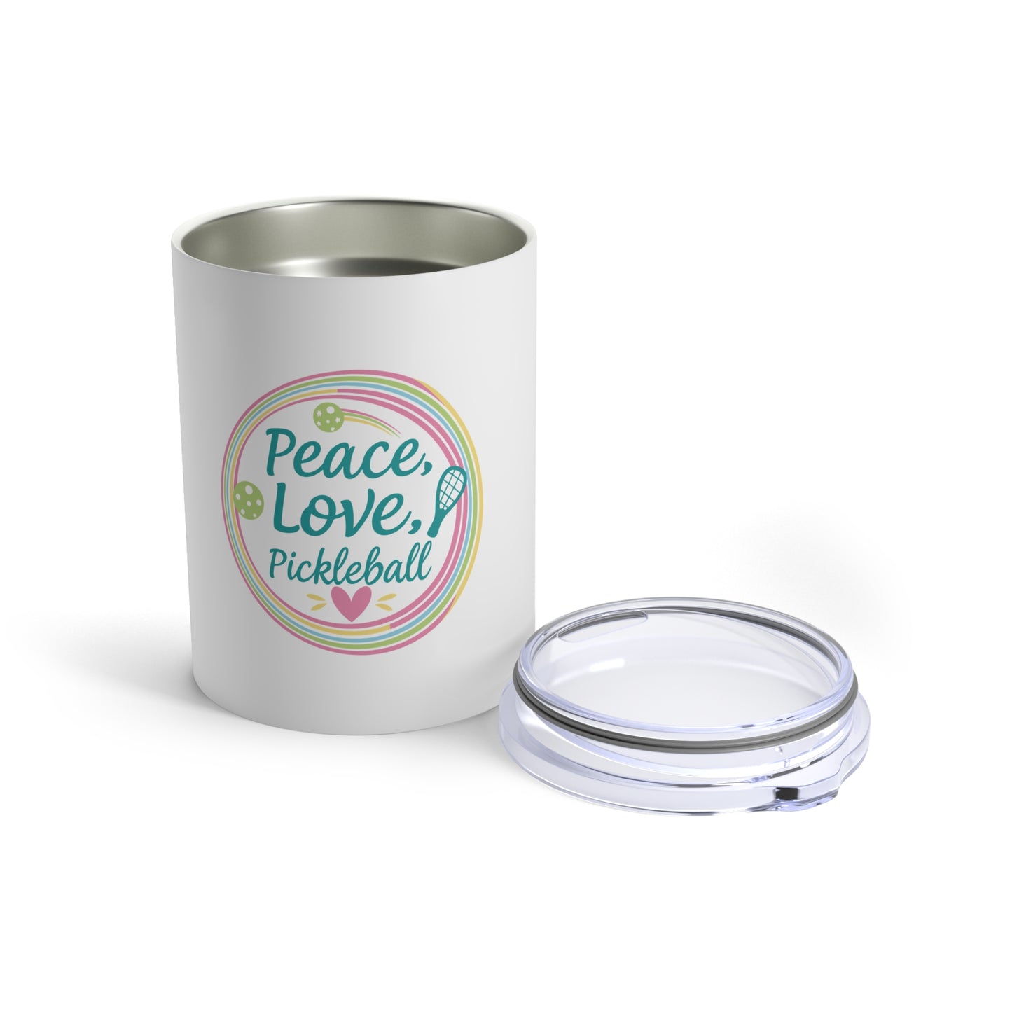 Pickleball Cheerful Tumbler - Peace Love Pickleball