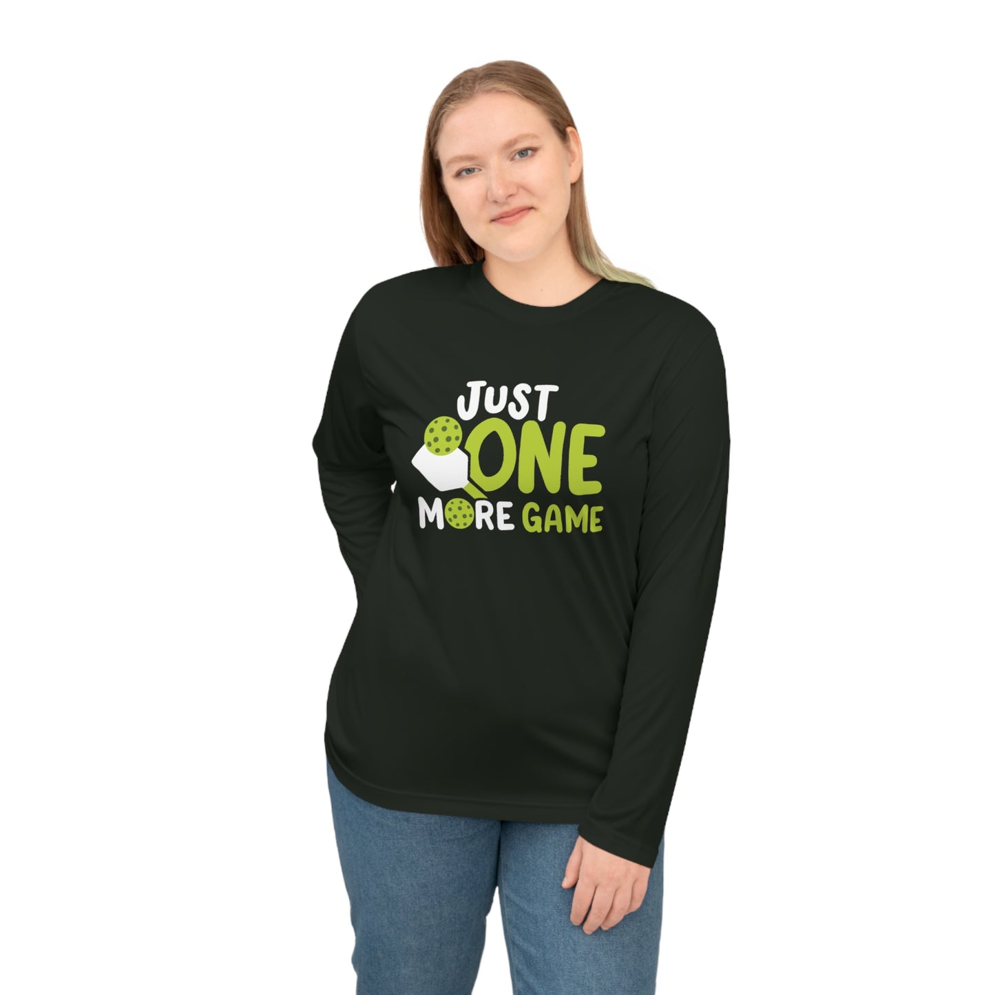 Women's Cute Pickleball Long Sleeves top - Just One More Game