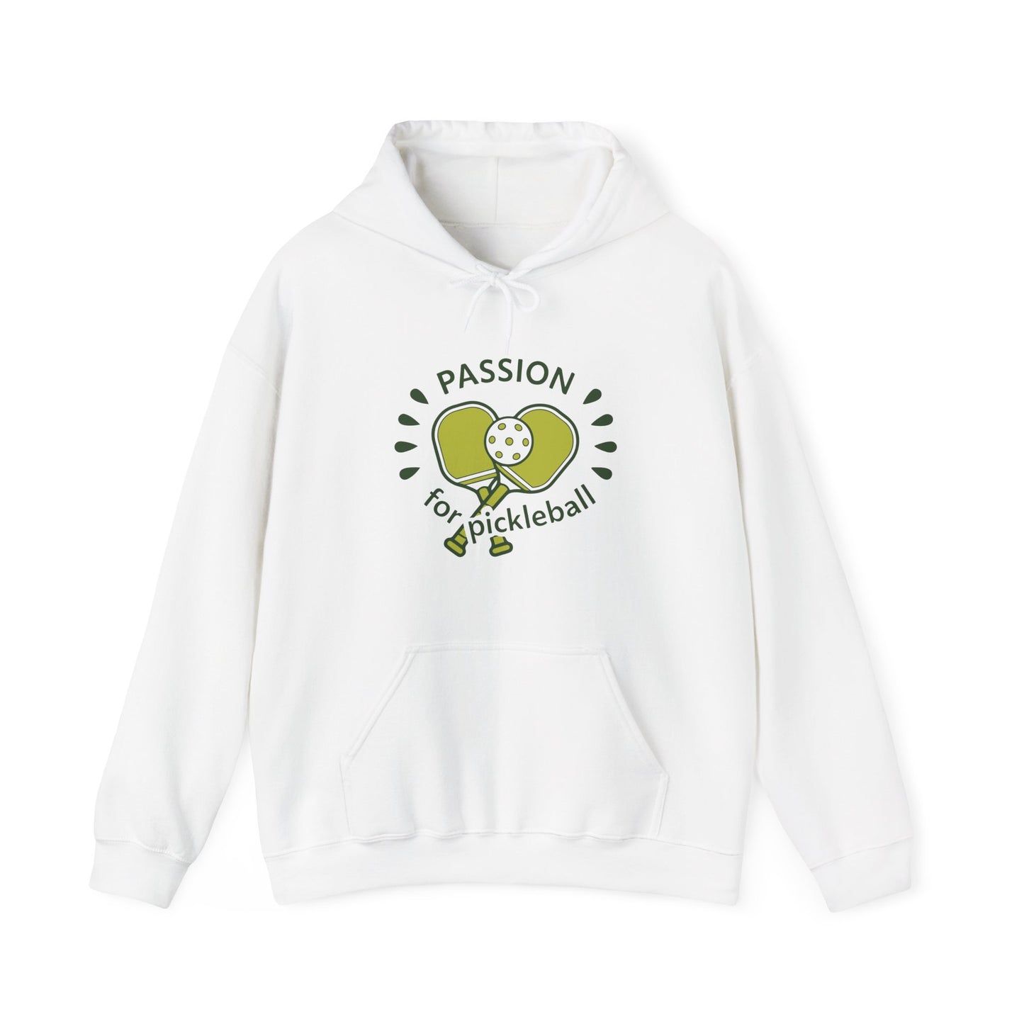 Women's Cute Pickleball Hoodie - Passion for Pickleball White