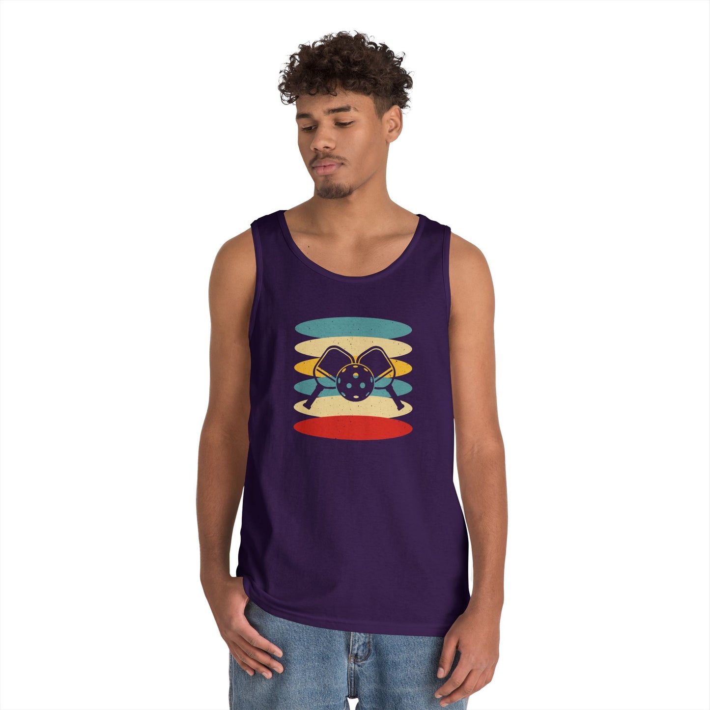 Men's Stylish Pickleball Tank Top - Pickleball Retro