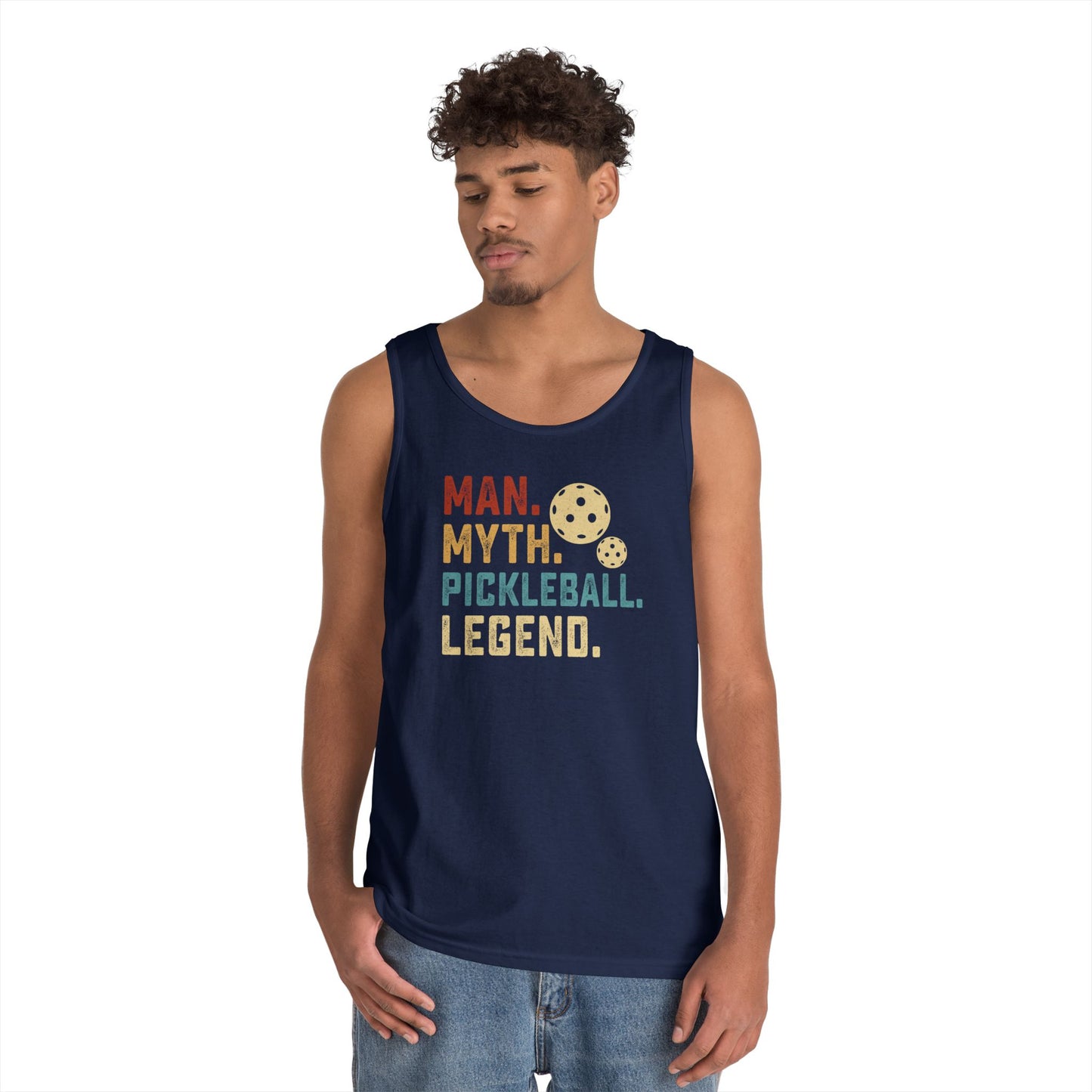 Men's Cool Pickleball Tank Top - Man Myth Pickleball Legend
