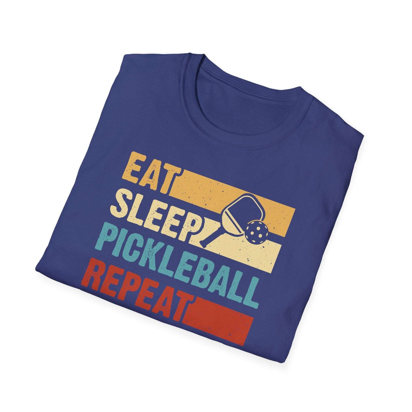 Women's Funny Pickleball T-Shirt - Eat Sleep Pickleball Repeat Retro