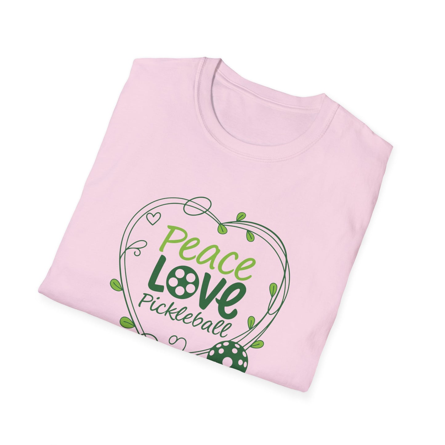 Women's Stylish Pickleball T-shirt - Peace Love Pickleball