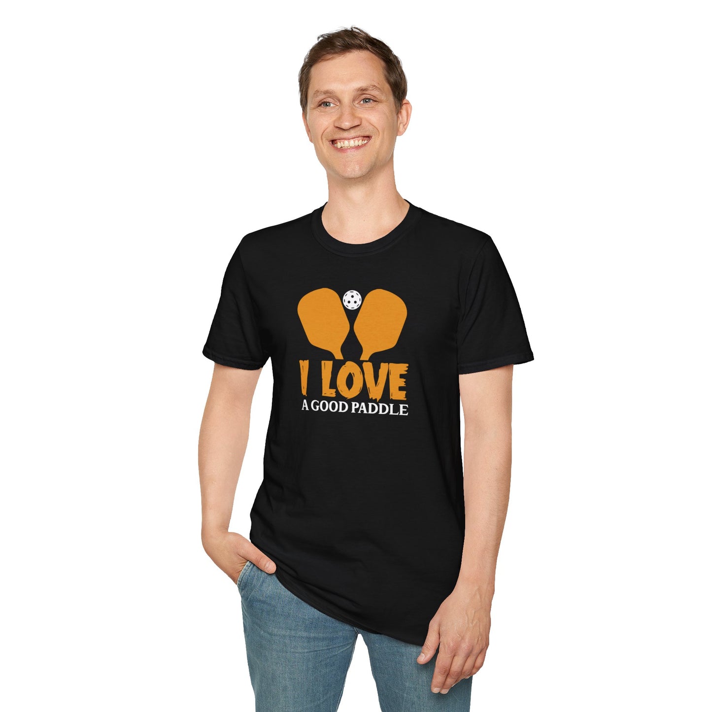 Men's Playful Pickleball T-shirt - I Love a Good Paddle