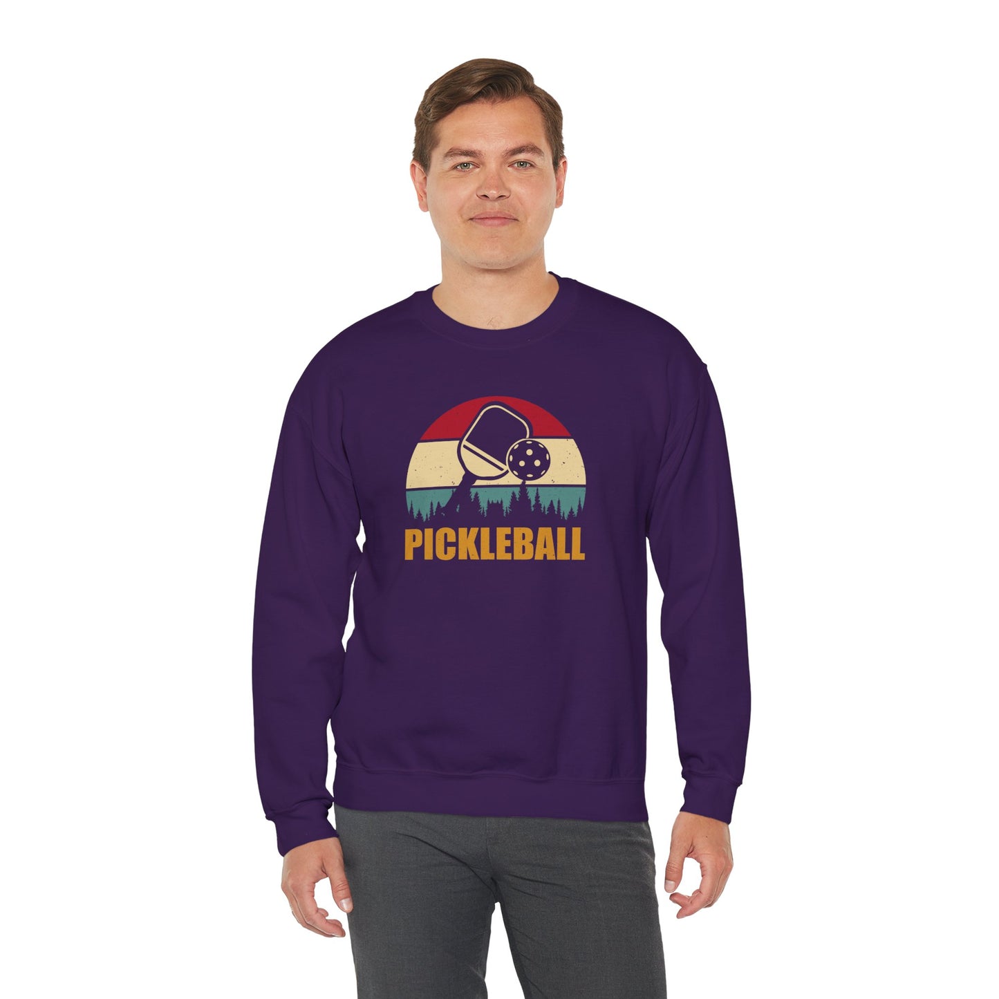 Men's Comfy Pickleball Sweatshirt - Pickleball Retro