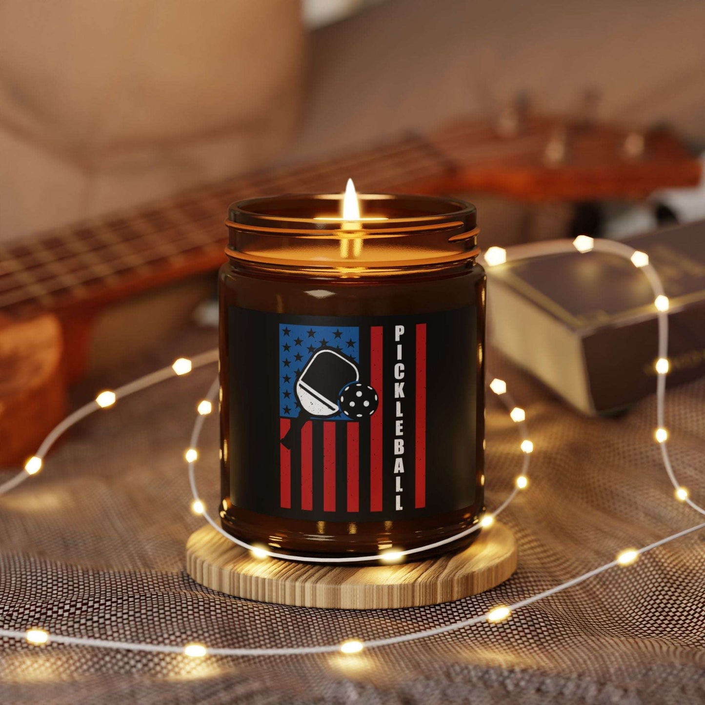 Pickleball Cool Candle - Pickleball with American Flag
