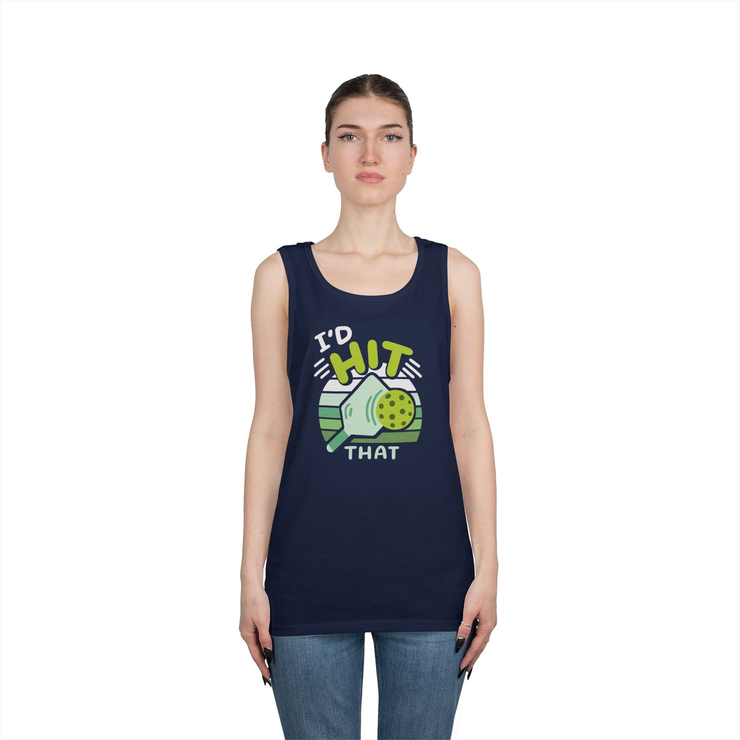 Women's Playful Pickleball Tank Top - I'd Hit That