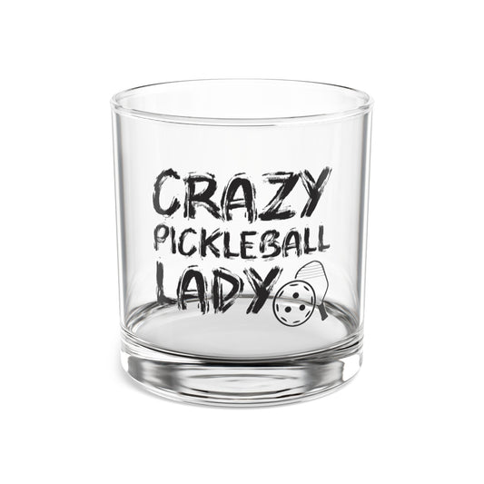Pickleball Durable Rocks Glass - Crazy Pickleball Lady Clear
