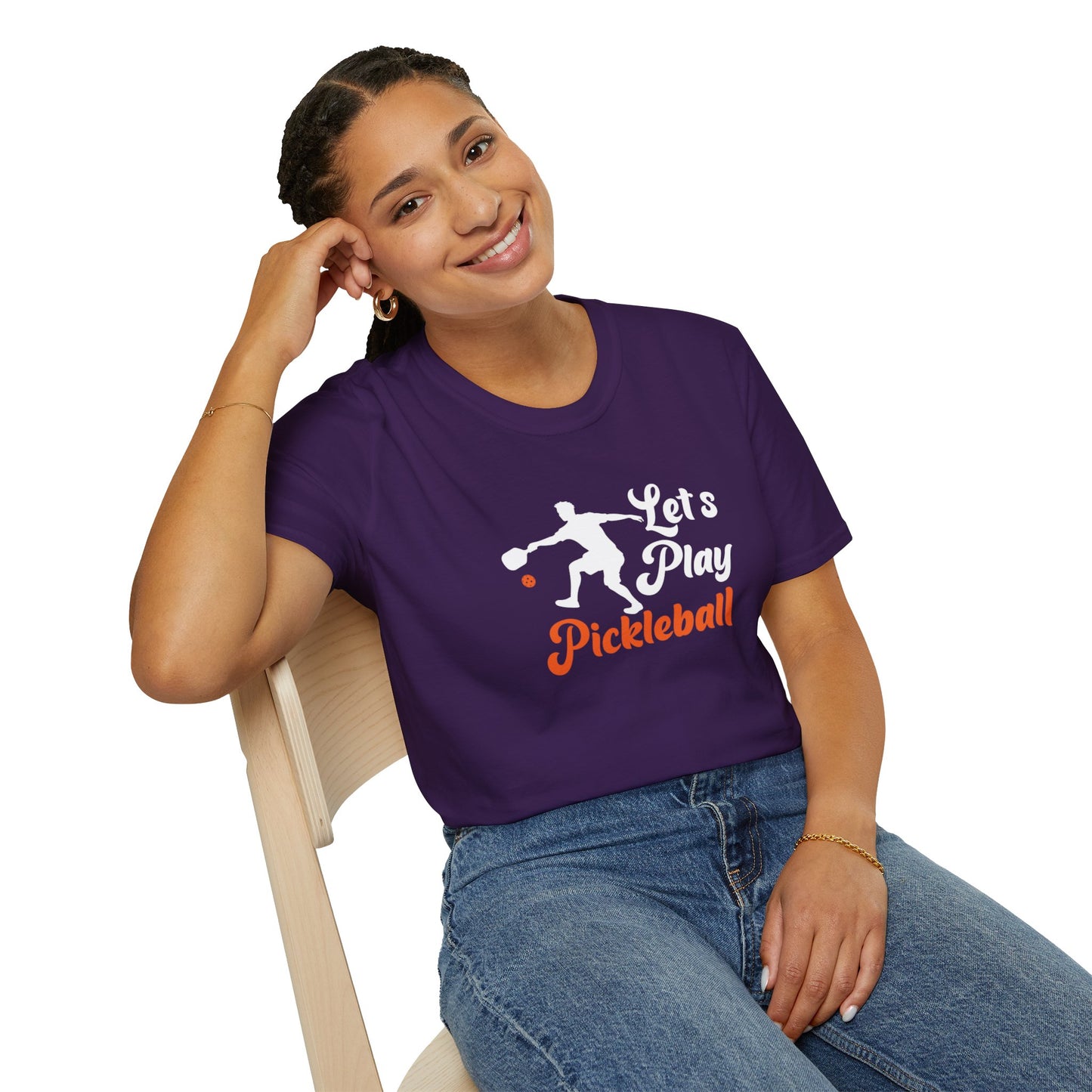 Women's Durable Pickleball T-shirt - Let's Play Pickleball