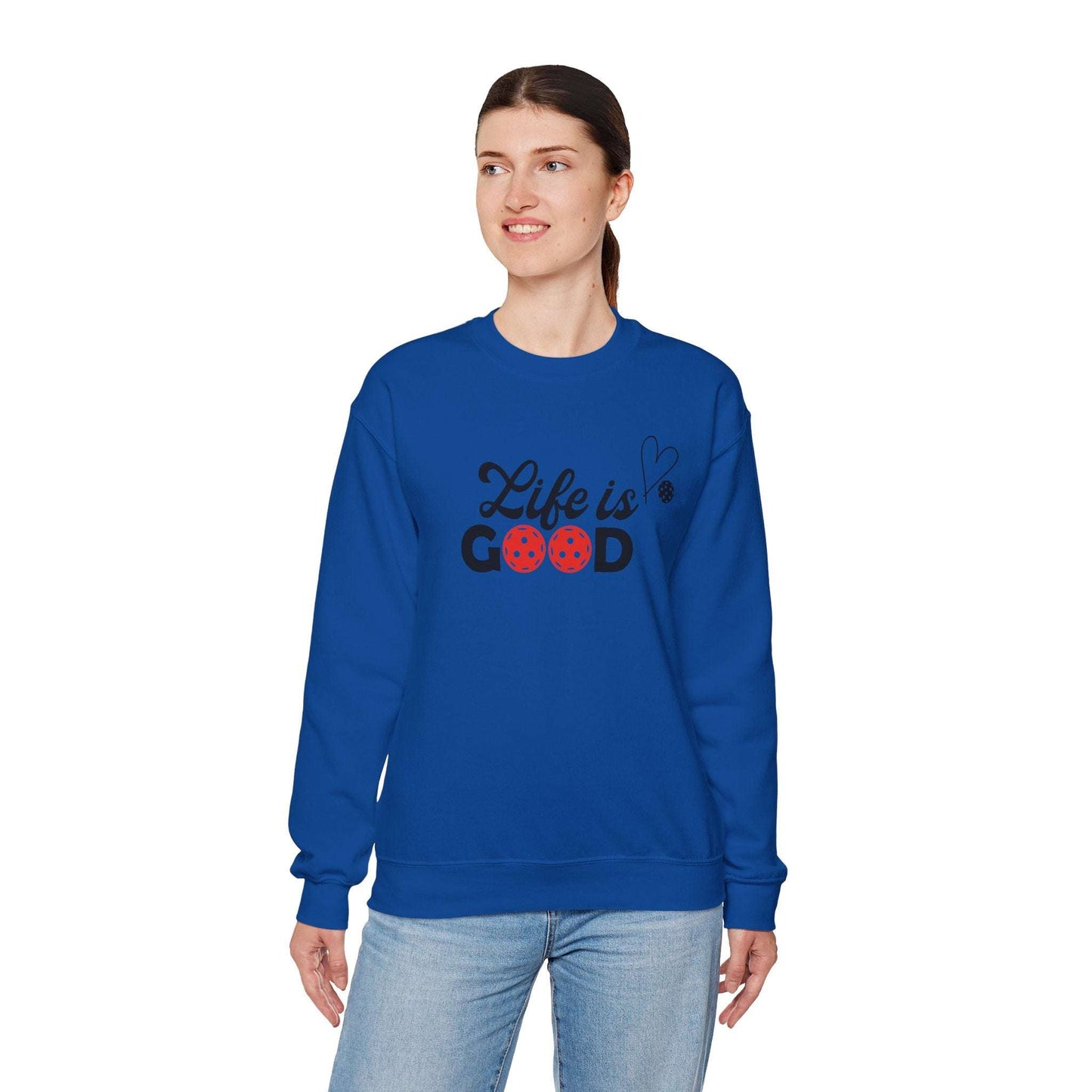 Women's Funny Pickleball Sweatshirt - Life Is Good