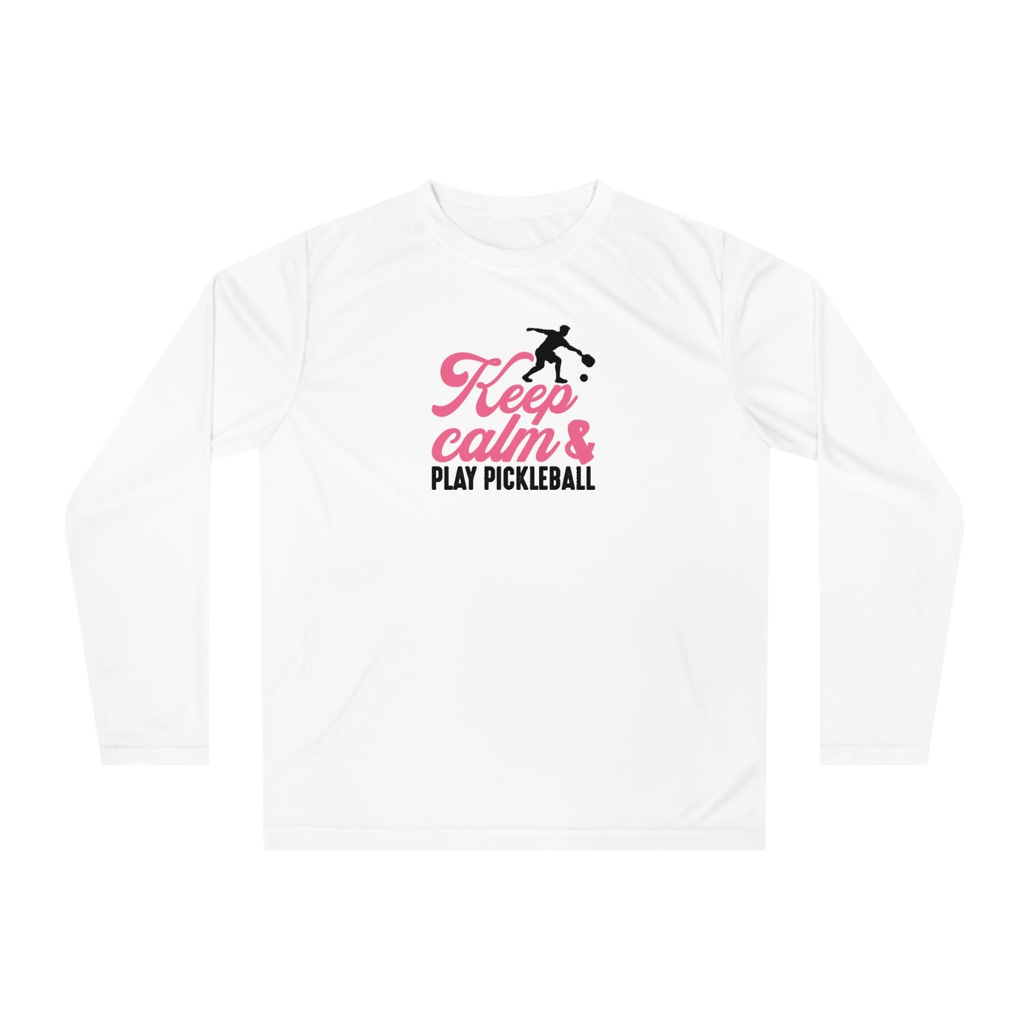 Women's Pickleball Long Sleeves top - Keep Calm & Play Pickleball White